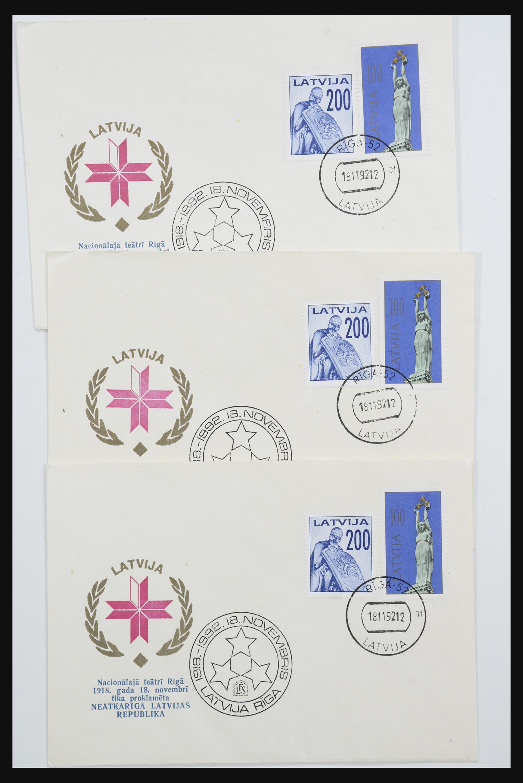31584 616 - 31584 Latvia covers/FDC's and postal stationeries 1990-1992.