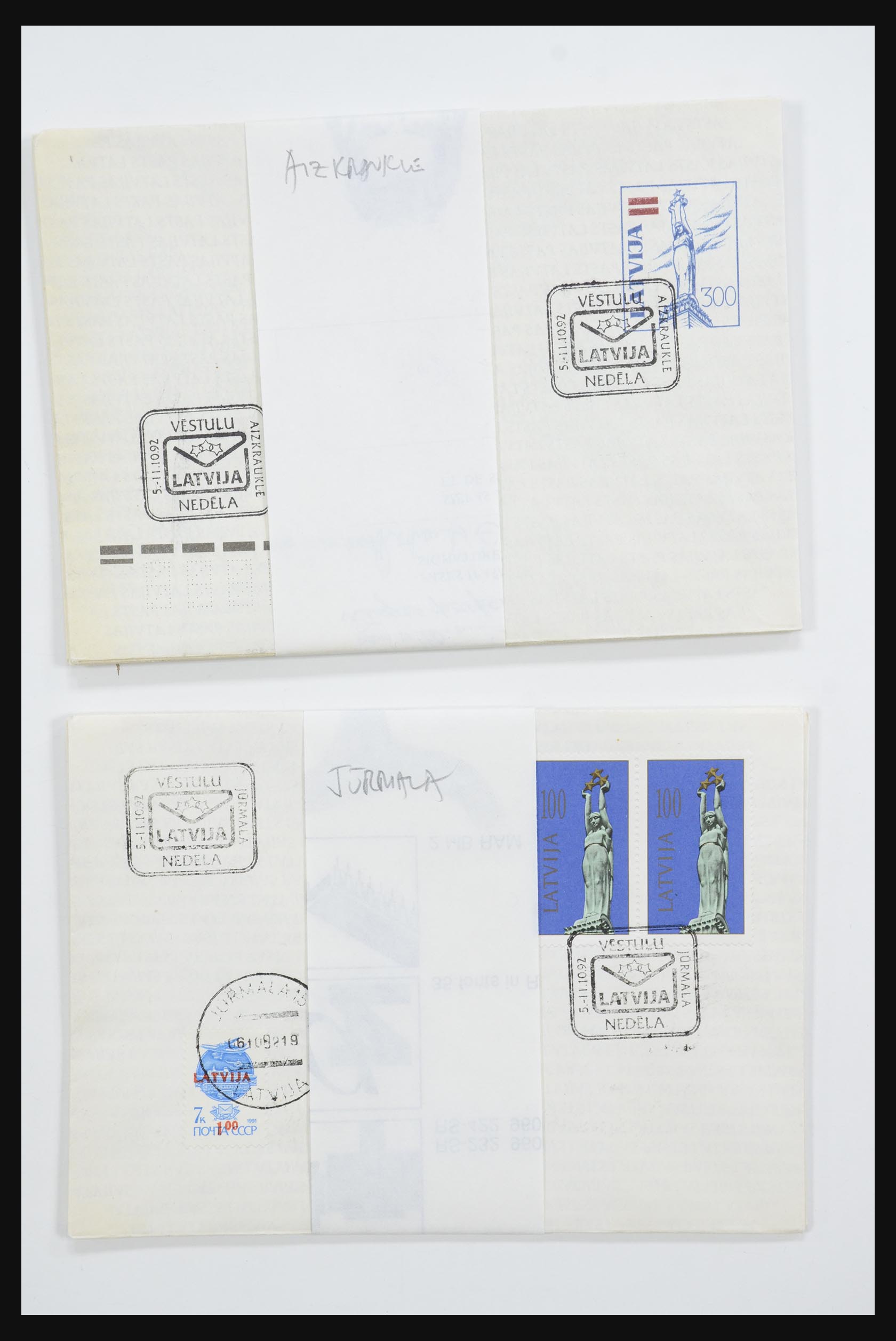 31584 619 - 31584 Latvia covers/FDC's and postal stationeries 1990-1992.