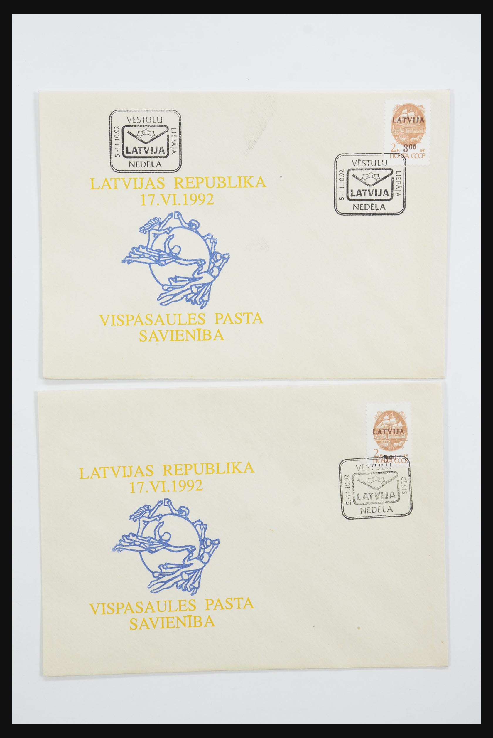 31584 623 - 31584 Letland brieven/FDC's en postwaardestukken 1990-1992.