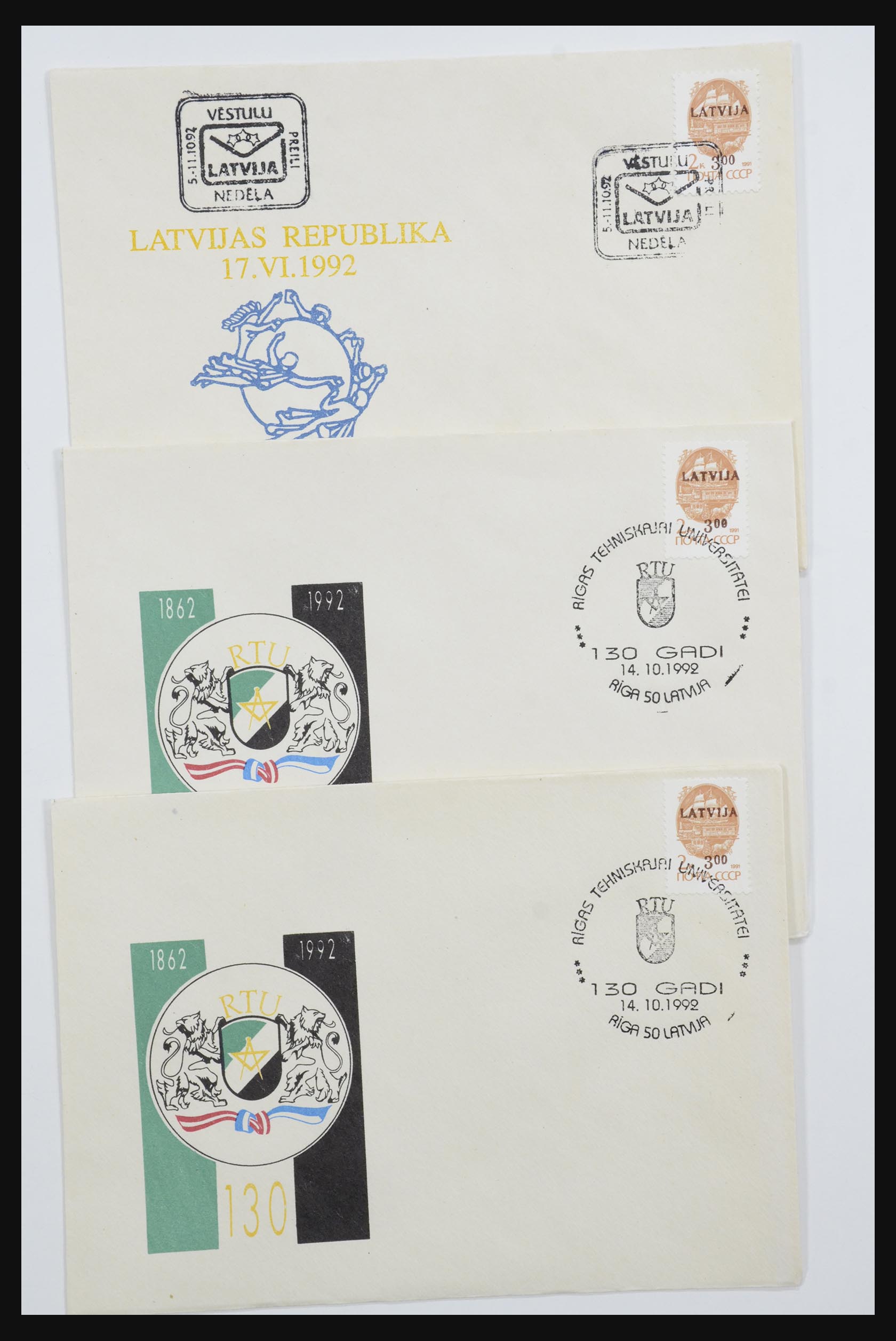 31584 632 - 31584 Letland brieven/FDC's en postwaardestukken 1990-1992.