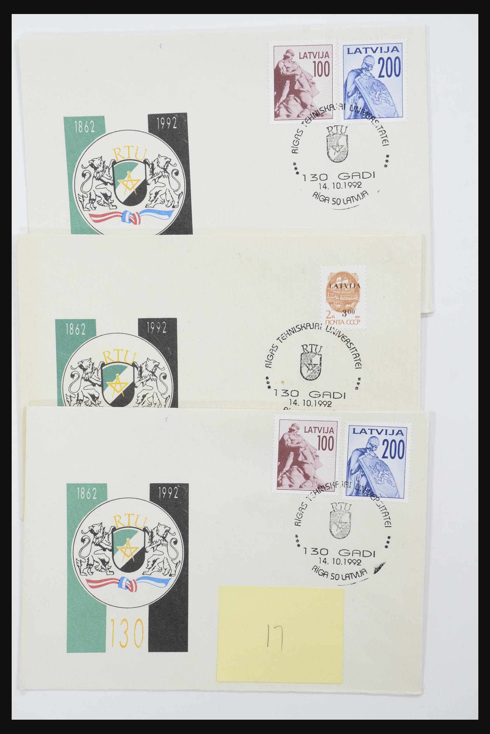 31584 637 - 31584 Latvia covers/FDC's and postal stationeries 1990-1992.