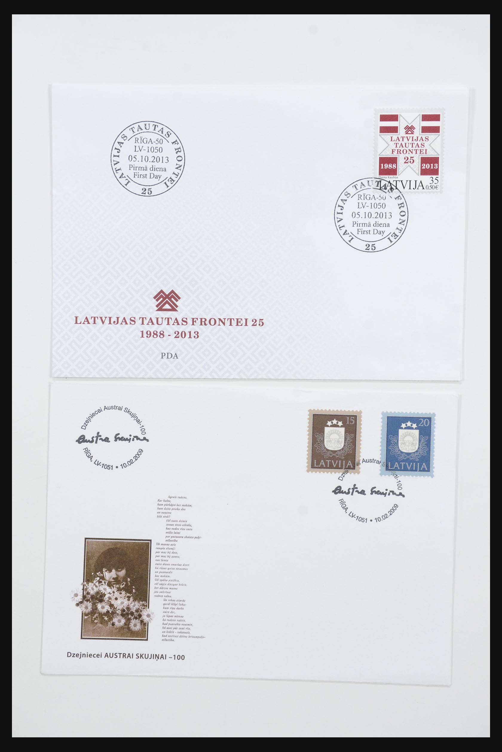 31584 645 - 31584 Letland brieven/FDC's en postwaardestukken 1990-1992.