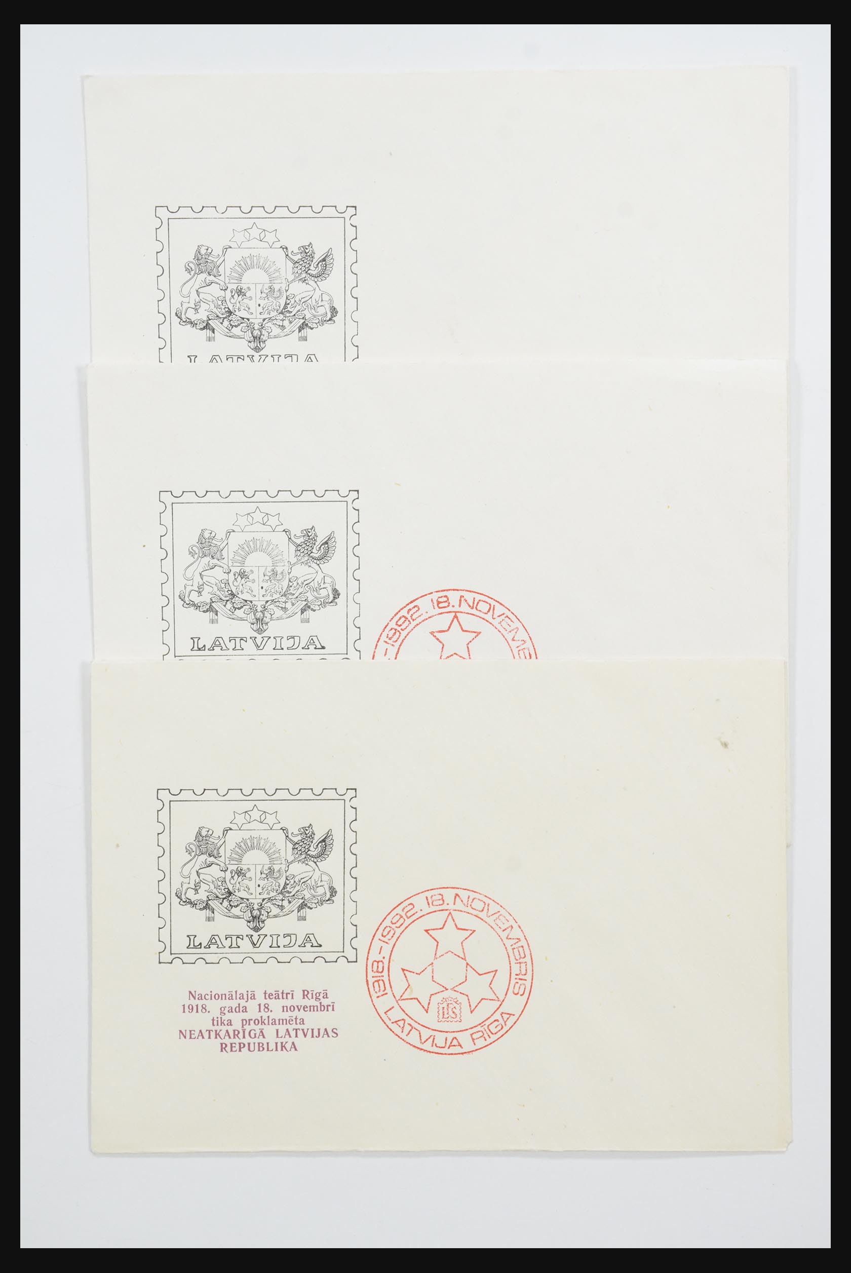 31584 647 - 31584 Letland brieven/FDC's en postwaardestukken 1990-1992.