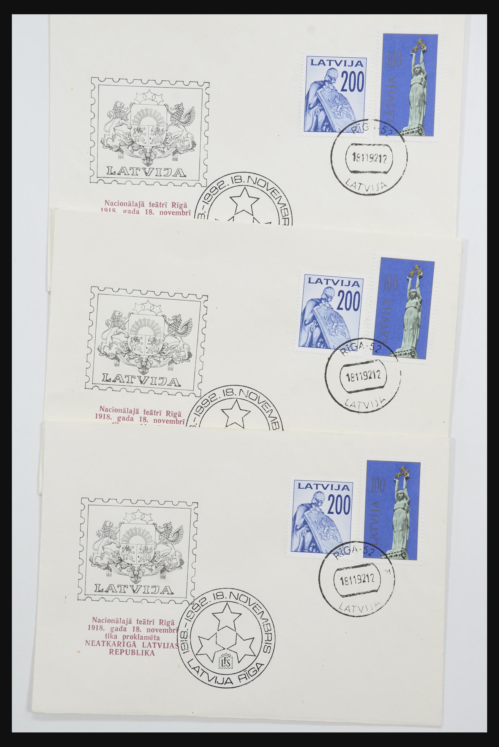 31584 650 - 31584 Letland brieven/FDC's en postwaardestukken 1990-1992.