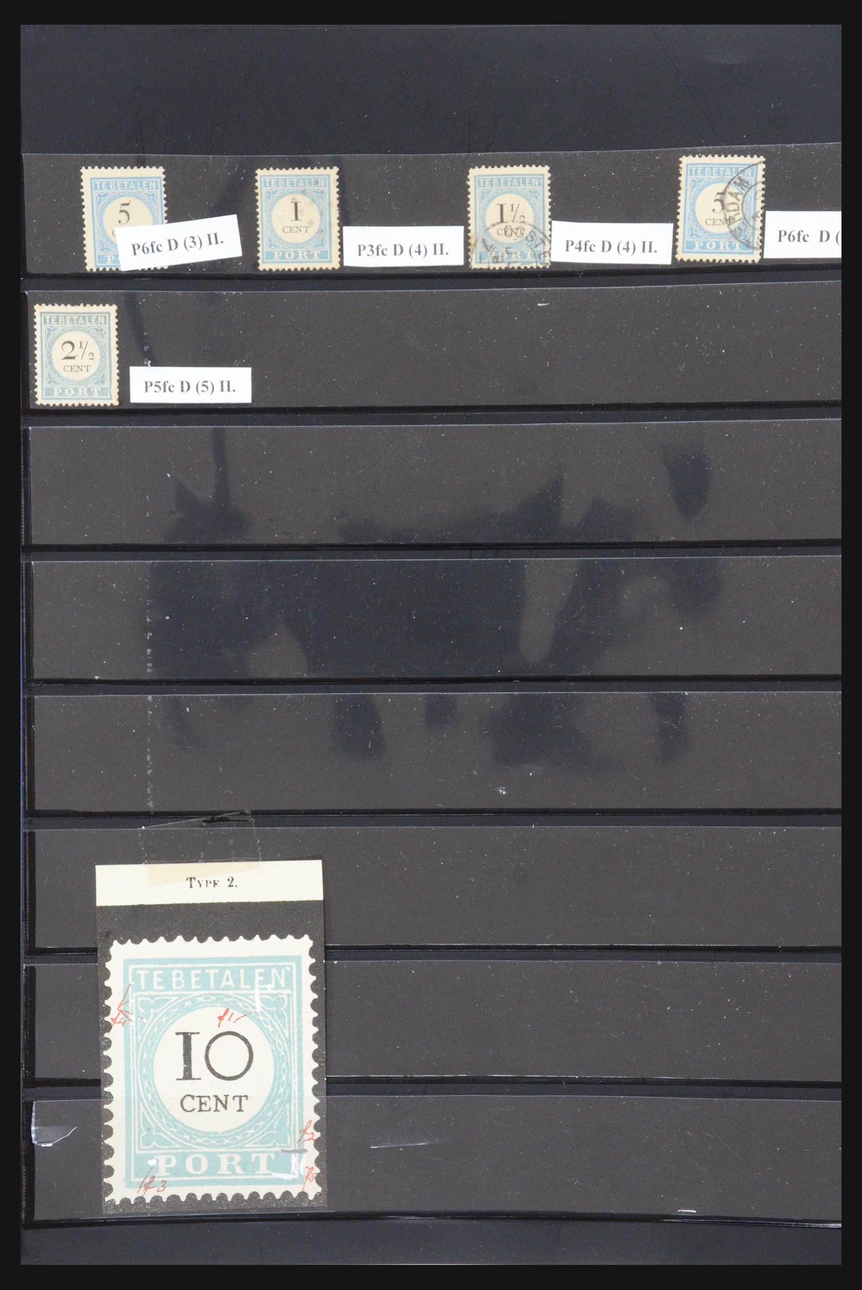 31623 008 - 31623 Netherlands postage dues plateflaws.