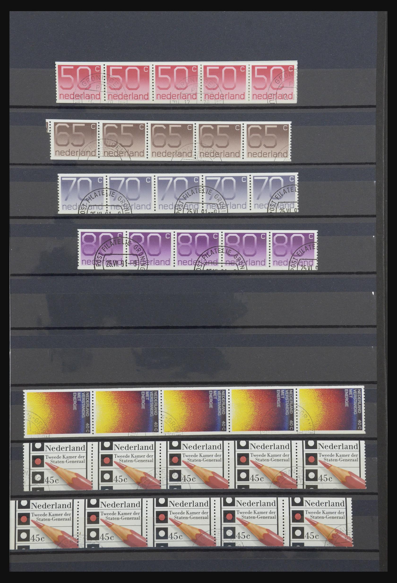 31625 029 - 31625 Netherlands coilstamps 1965-2009.