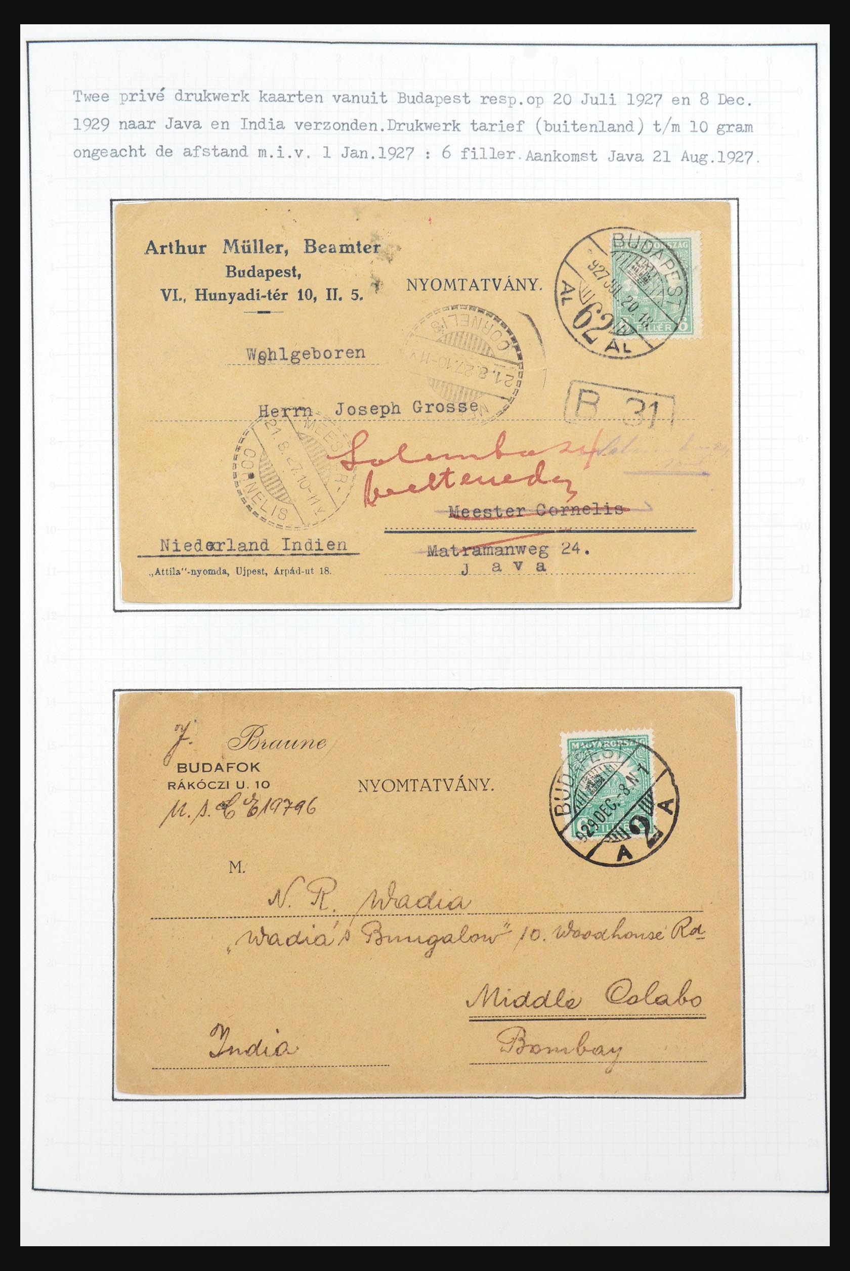 31647 011 - 31647 Hongarije 1927-1946 tentoonstellingsverzameling.