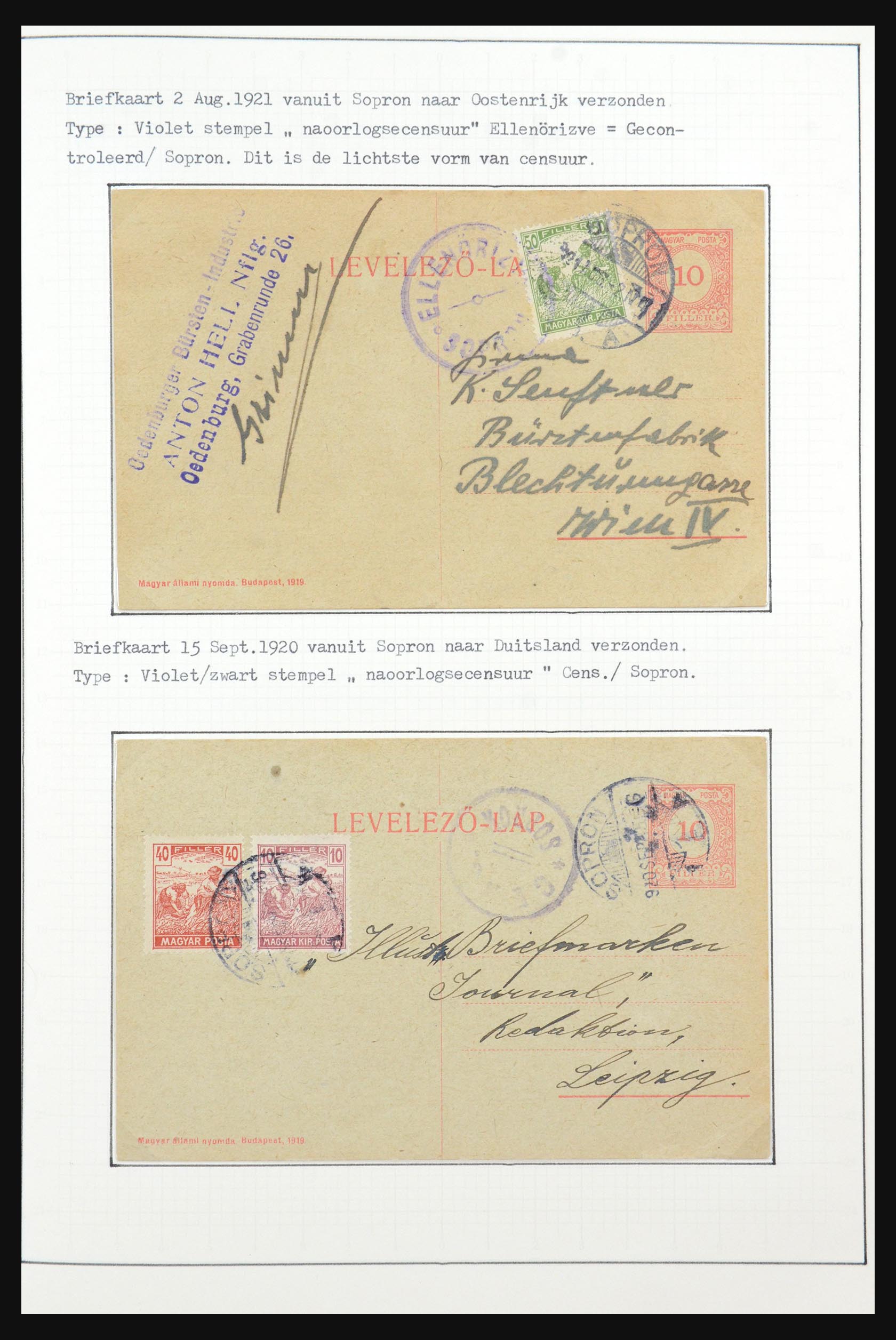 31647 024 - 31647 Hongarije 1927-1946 tentoonstellingsverzameling.