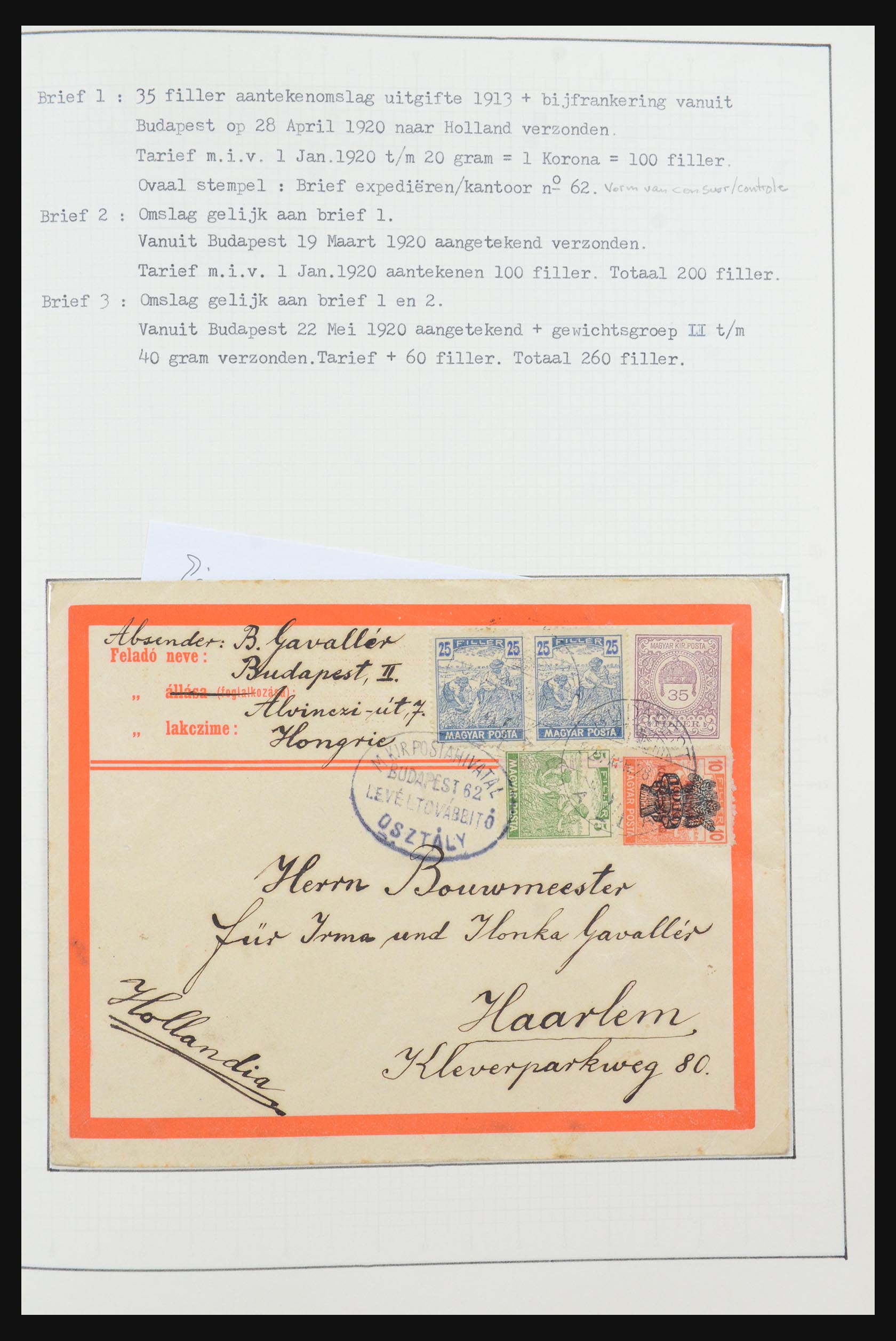 31647 030 - 31647 Hongarije 1927-1946 tentoonstellingsverzameling.