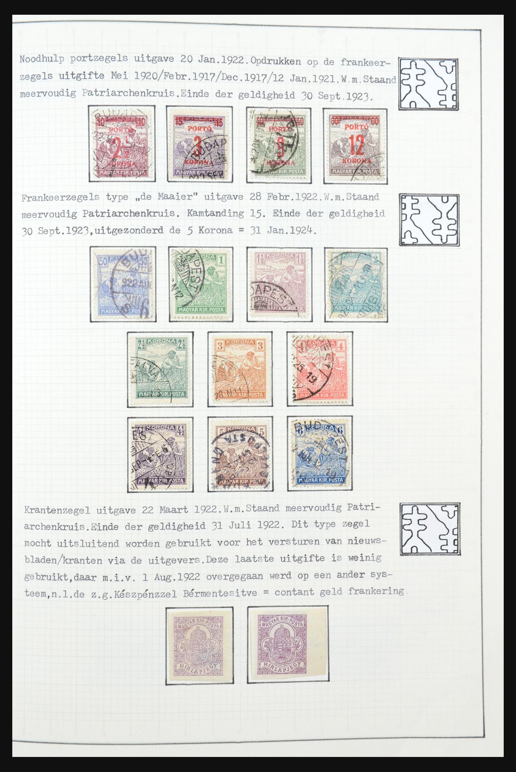 31647 038 - 31647 Hongarije 1927-1946 tentoonstellingsverzameling.
