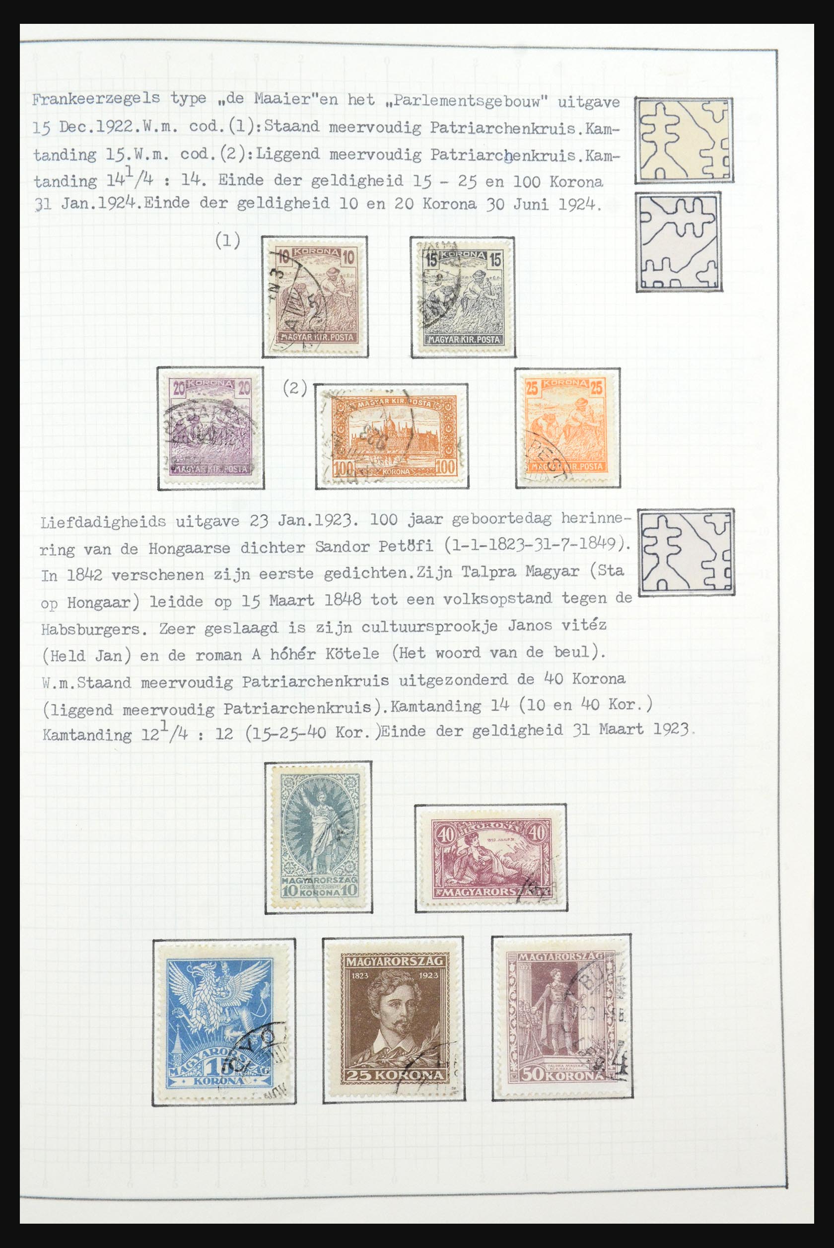 31647 041 - 31647 Hongarije 1927-1946 tentoonstellingsverzameling.
