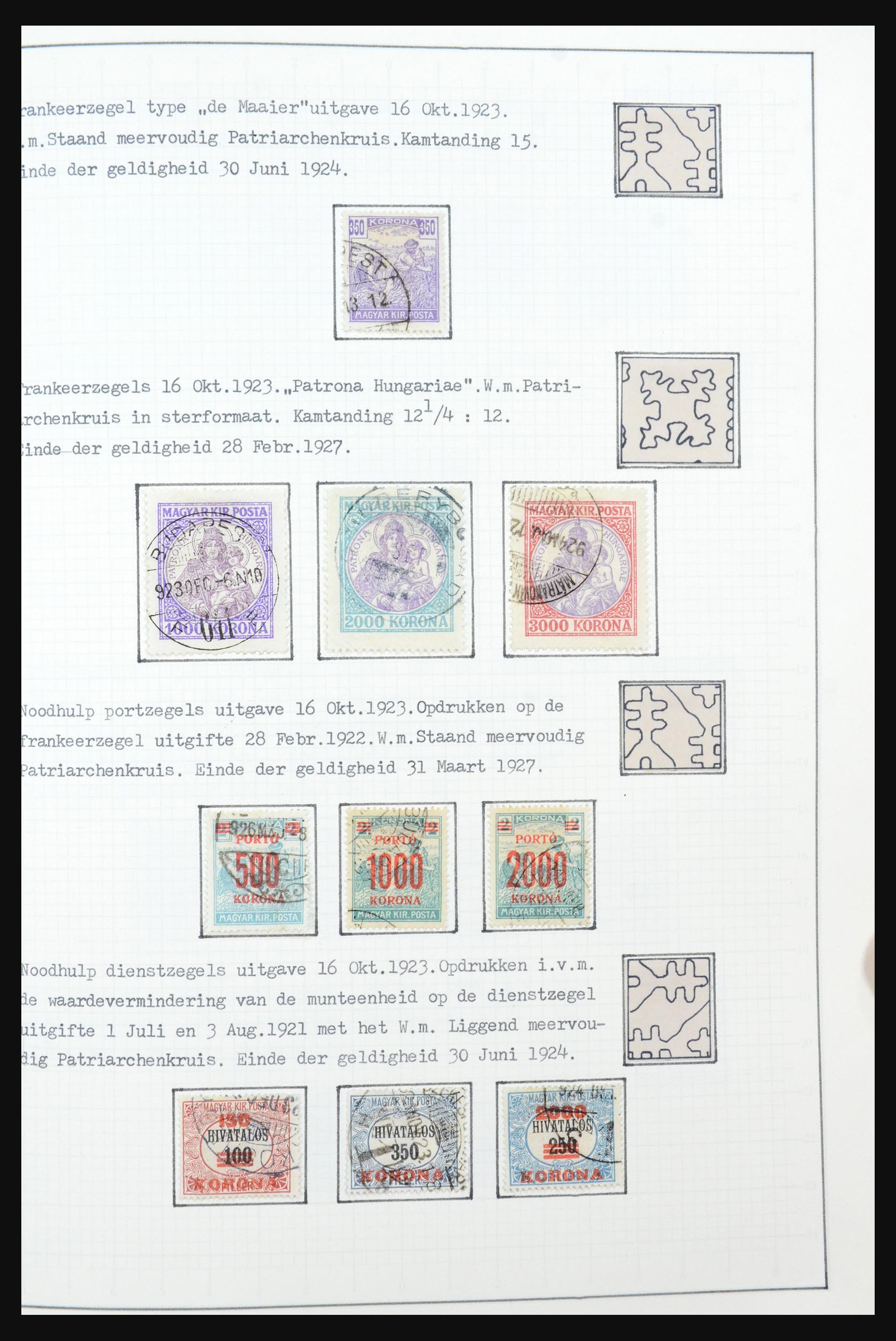 31647 043 - 31647 Hongarije 1927-1946 tentoonstellingsverzameling.