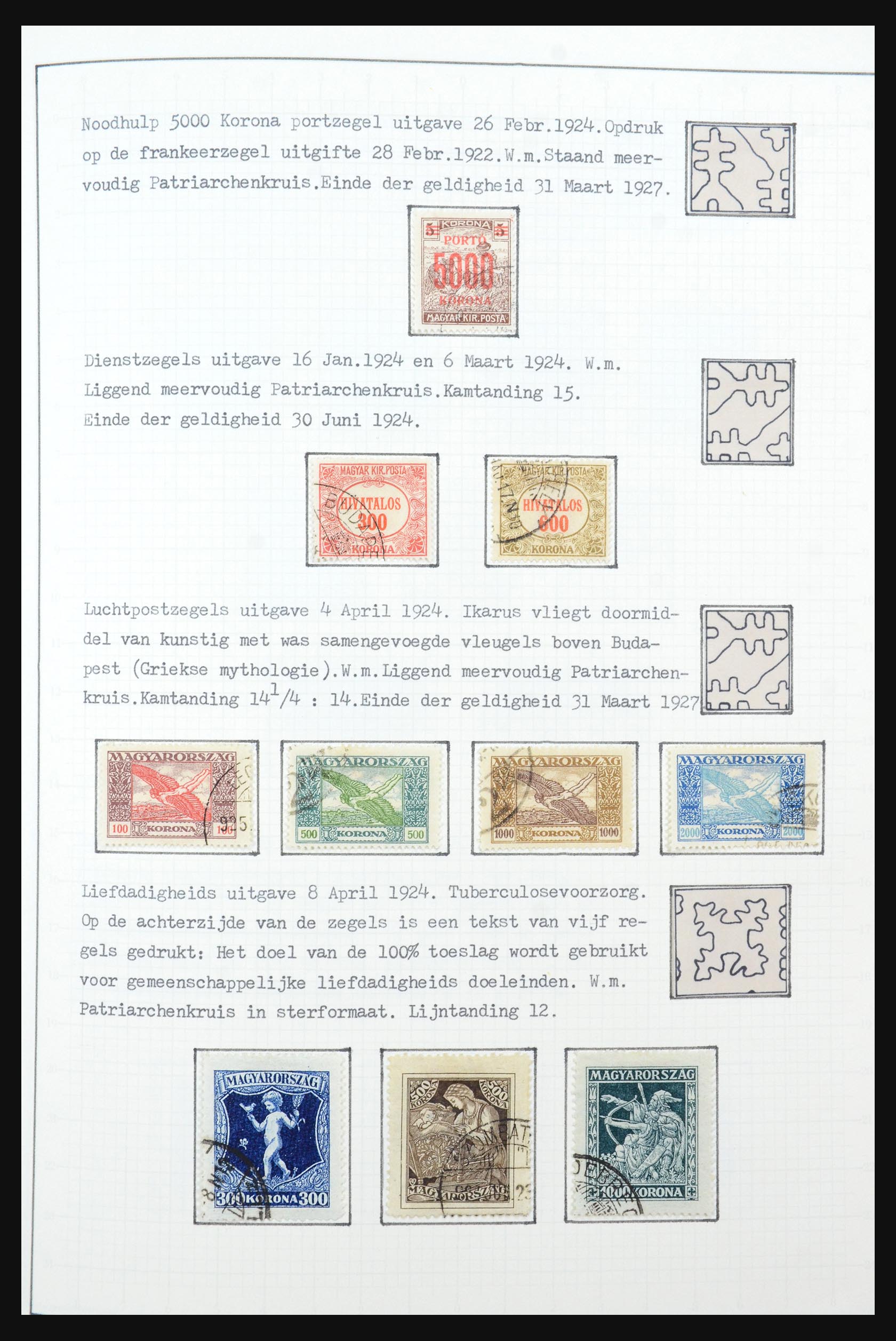 31647 045 - 31647 Hongarije 1927-1946 tentoonstellingsverzameling.
