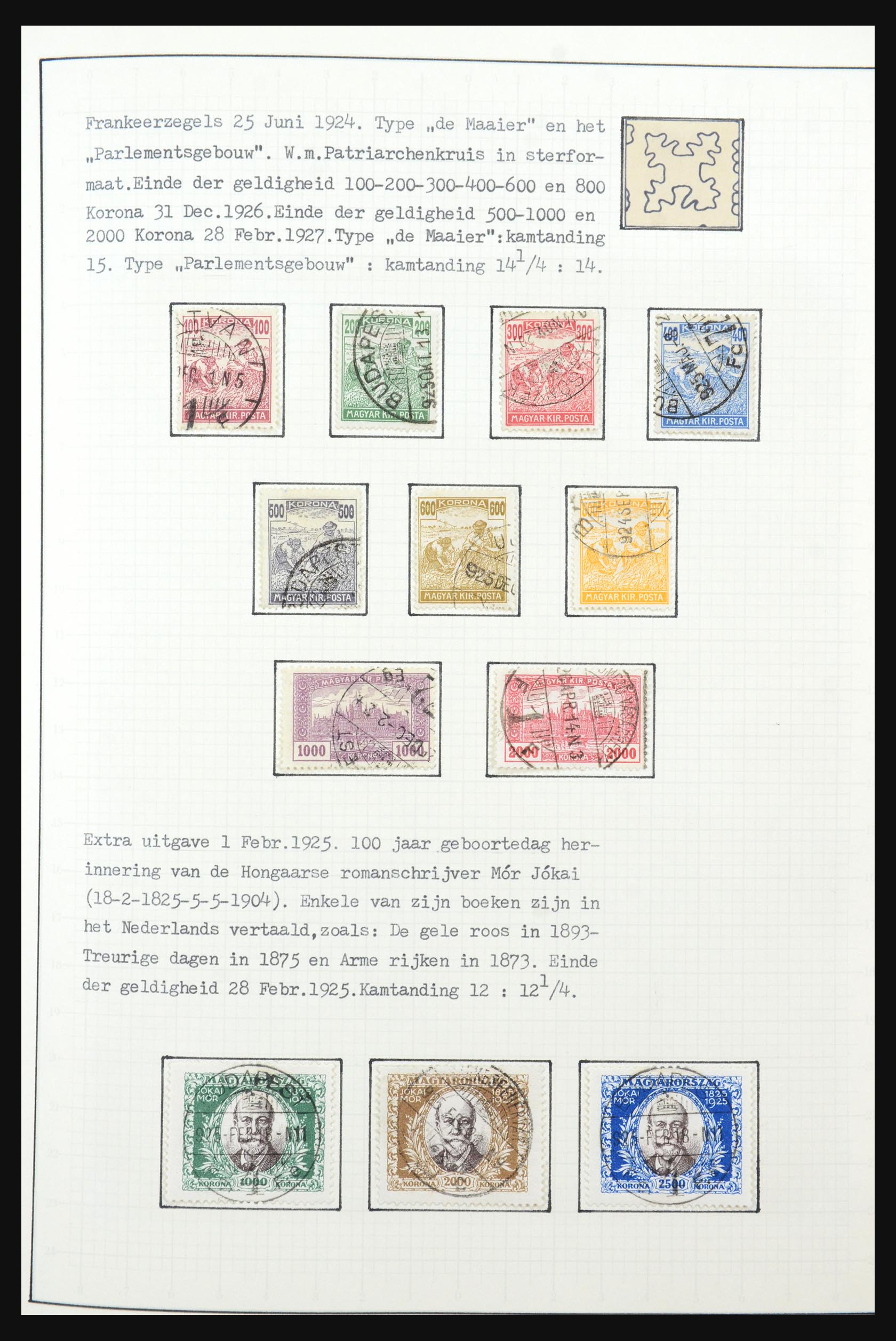 31647 046 - 31647 Hongarije 1927-1946 tentoonstellingsverzameling.