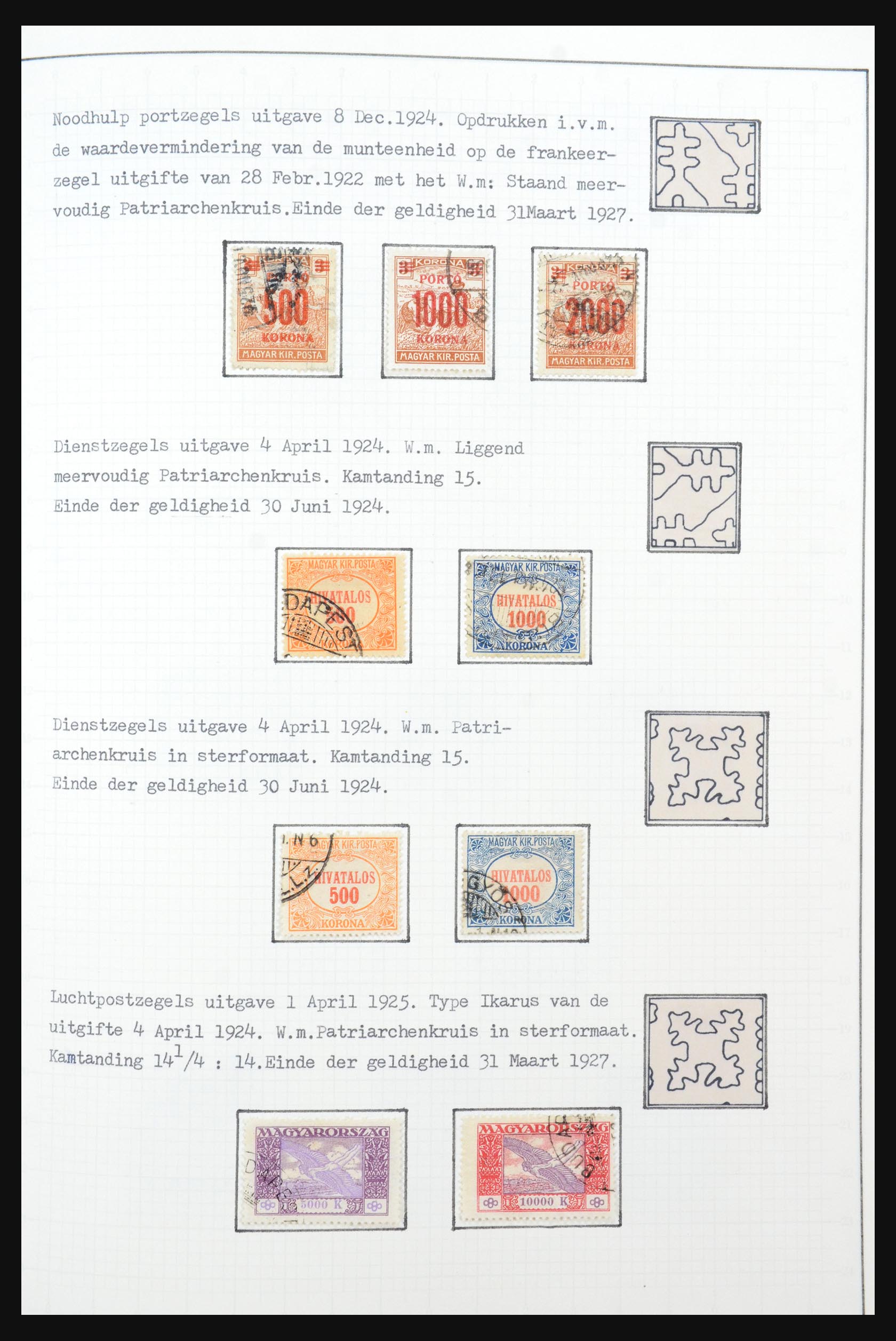 31647 048 - 31647 Hongarije 1927-1946 tentoonstellingsverzameling.