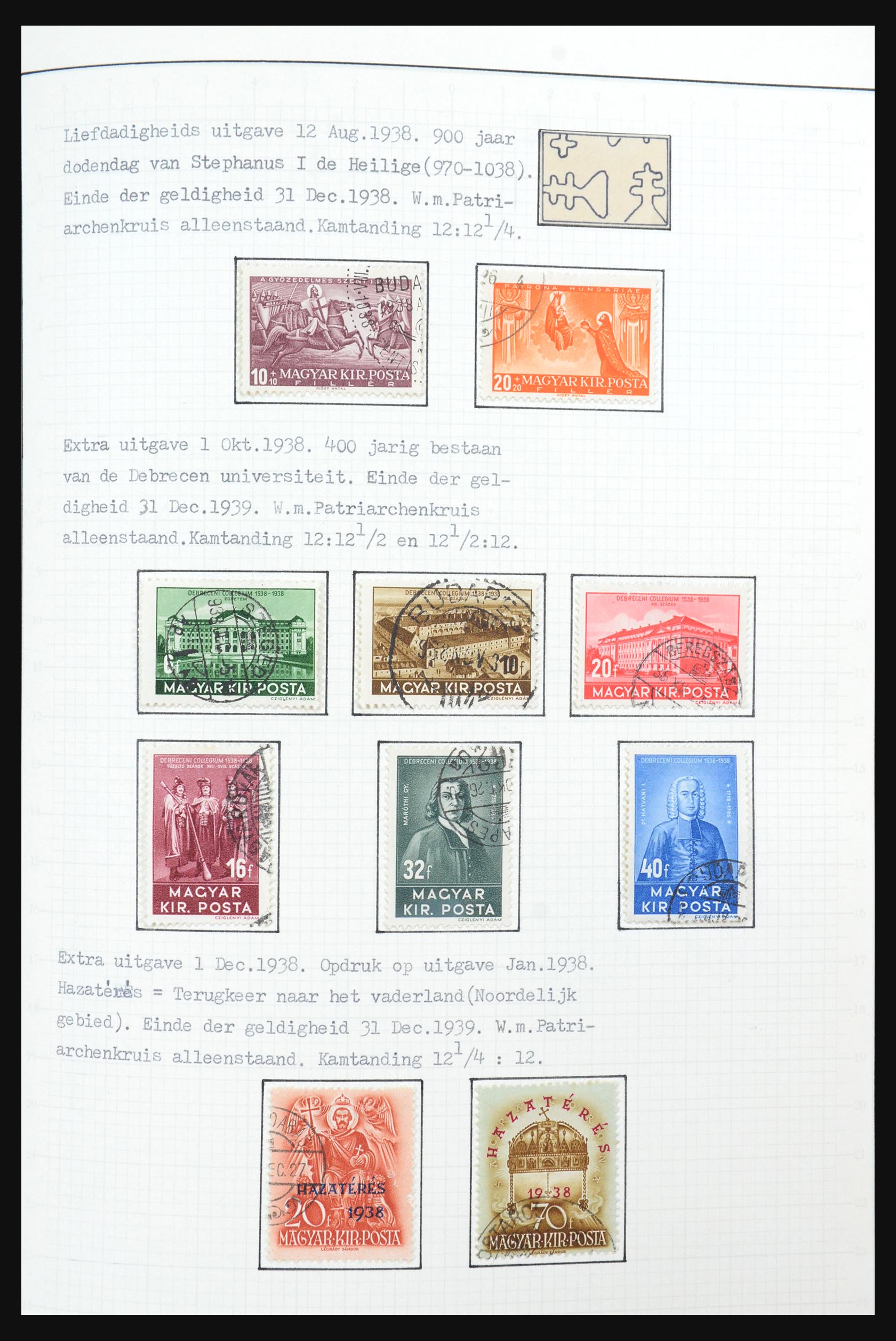 31647 062 - 31647 Hongarije 1927-1946 tentoonstellingsverzameling.