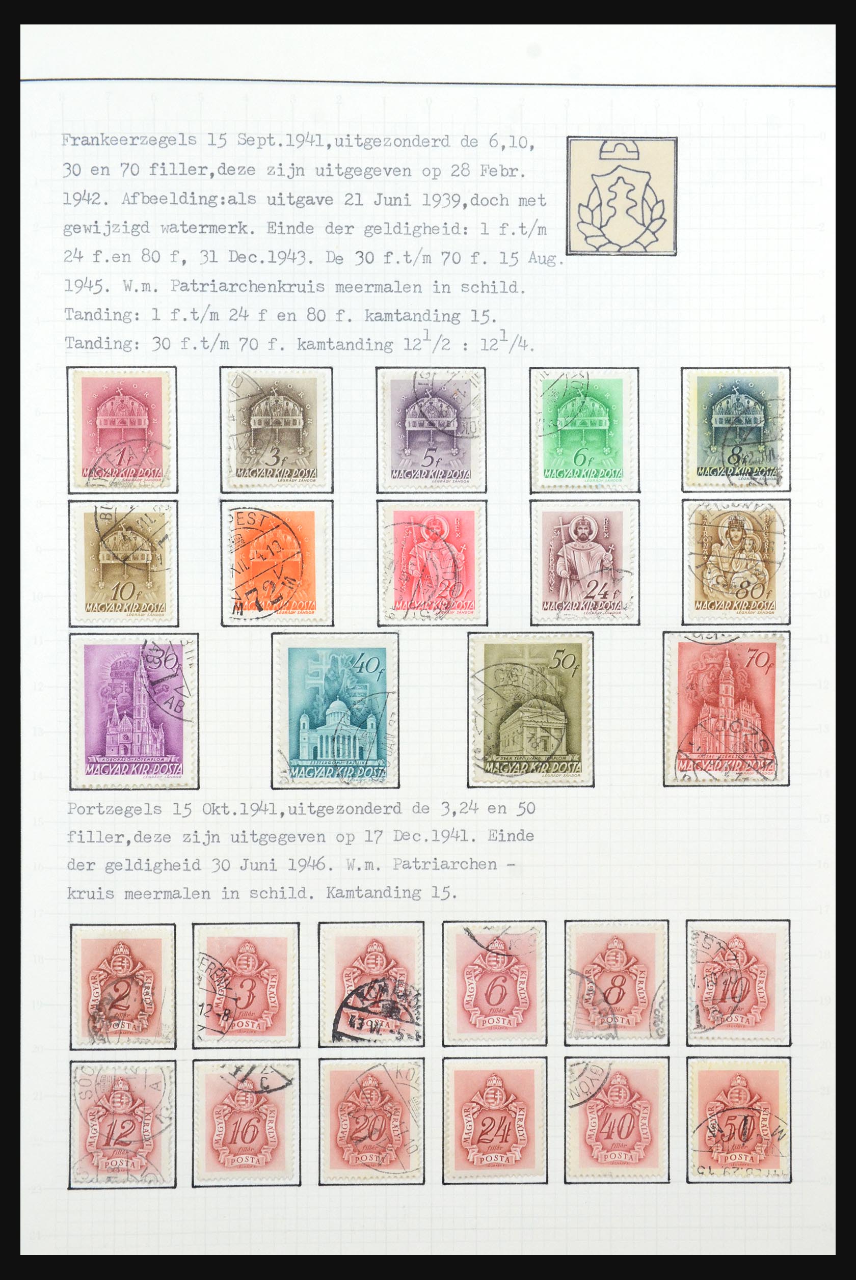 31647 069 - 31647 Hongarije 1927-1946 tentoonstellingsverzameling.