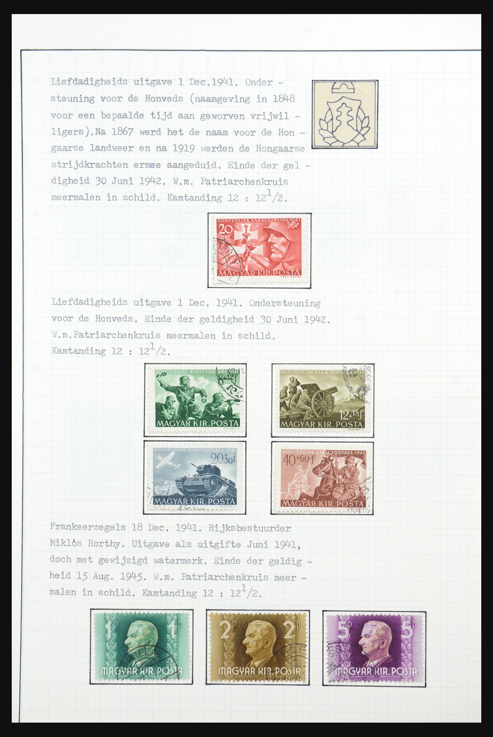 31647 072 - 31647 Hongarije 1927-1946 tentoonstellingsverzameling.