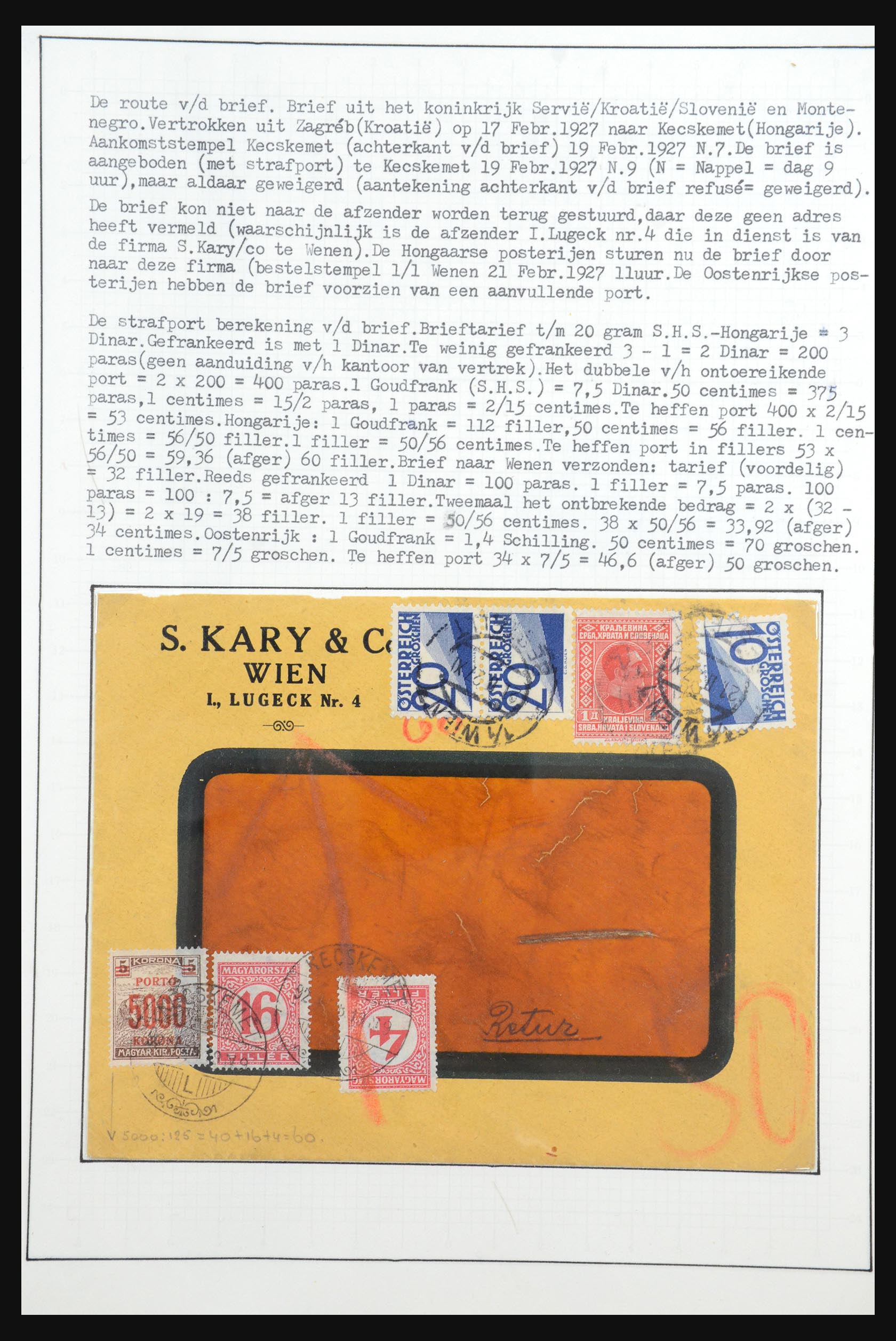 31647 084 - 31647 Hongarije 1927-1946 tentoonstellingsverzameling.