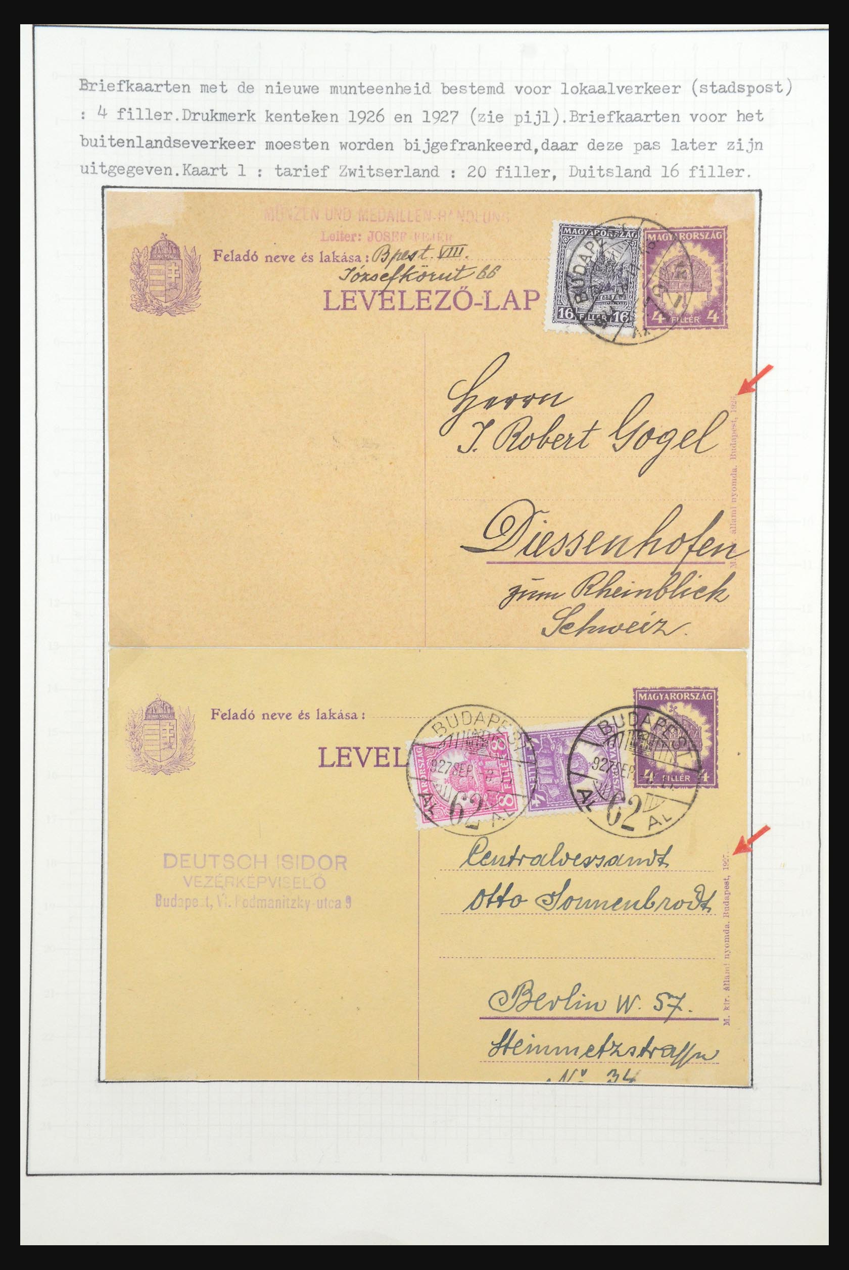 31647 087 - 31647 Hongarije 1927-1946 tentoonstellingsverzameling.