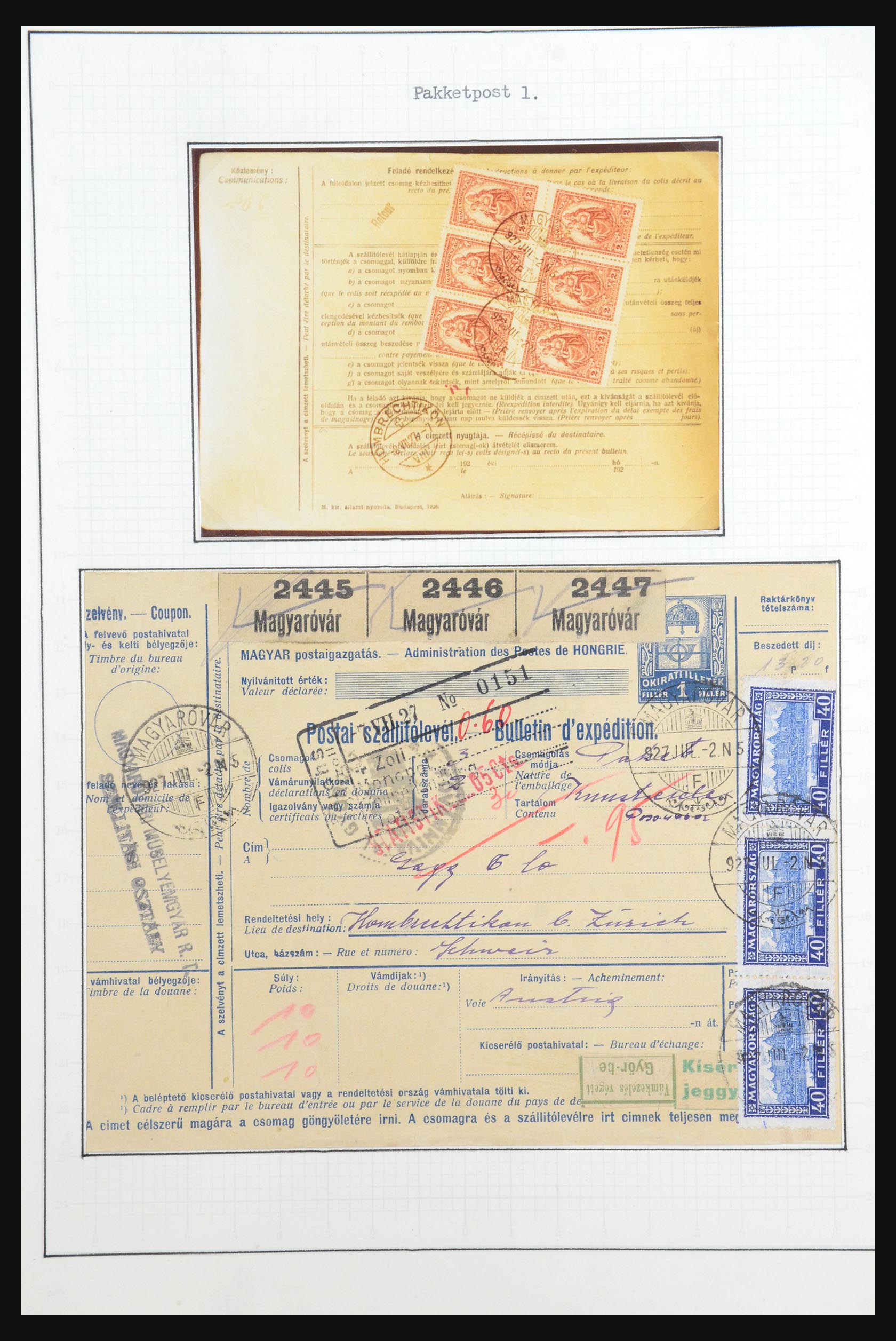 31647 091 - 31647 Hongarije 1927-1946 tentoonstellingsverzameling.