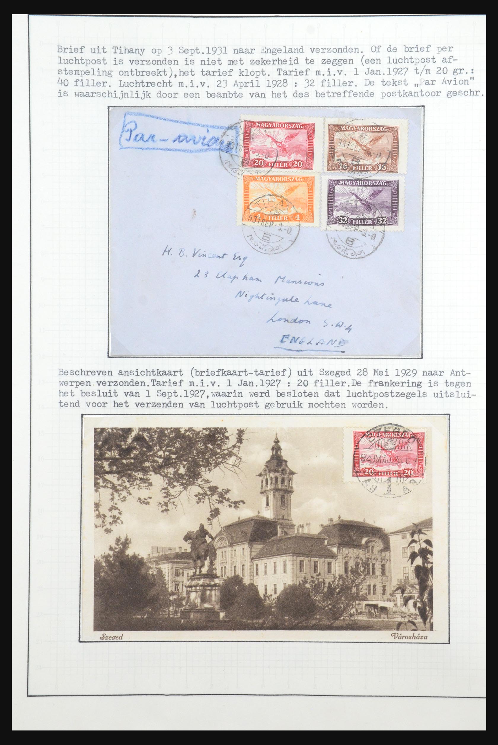 31647 097 - 31647 Hongarije 1927-1946 tentoonstellingsverzameling.