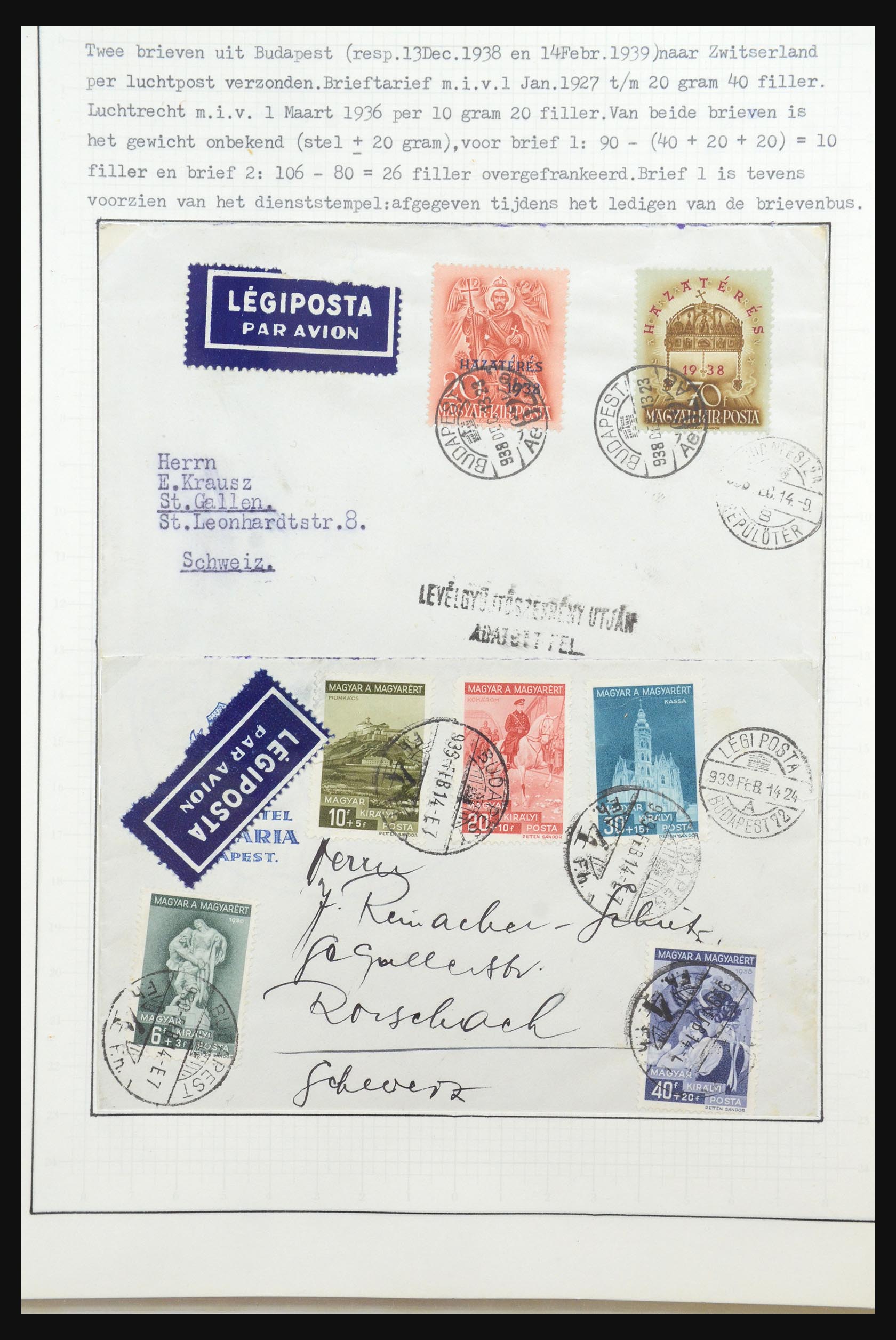 31647 117 - 31647 Hongarije 1927-1946 tentoonstellingsverzameling.