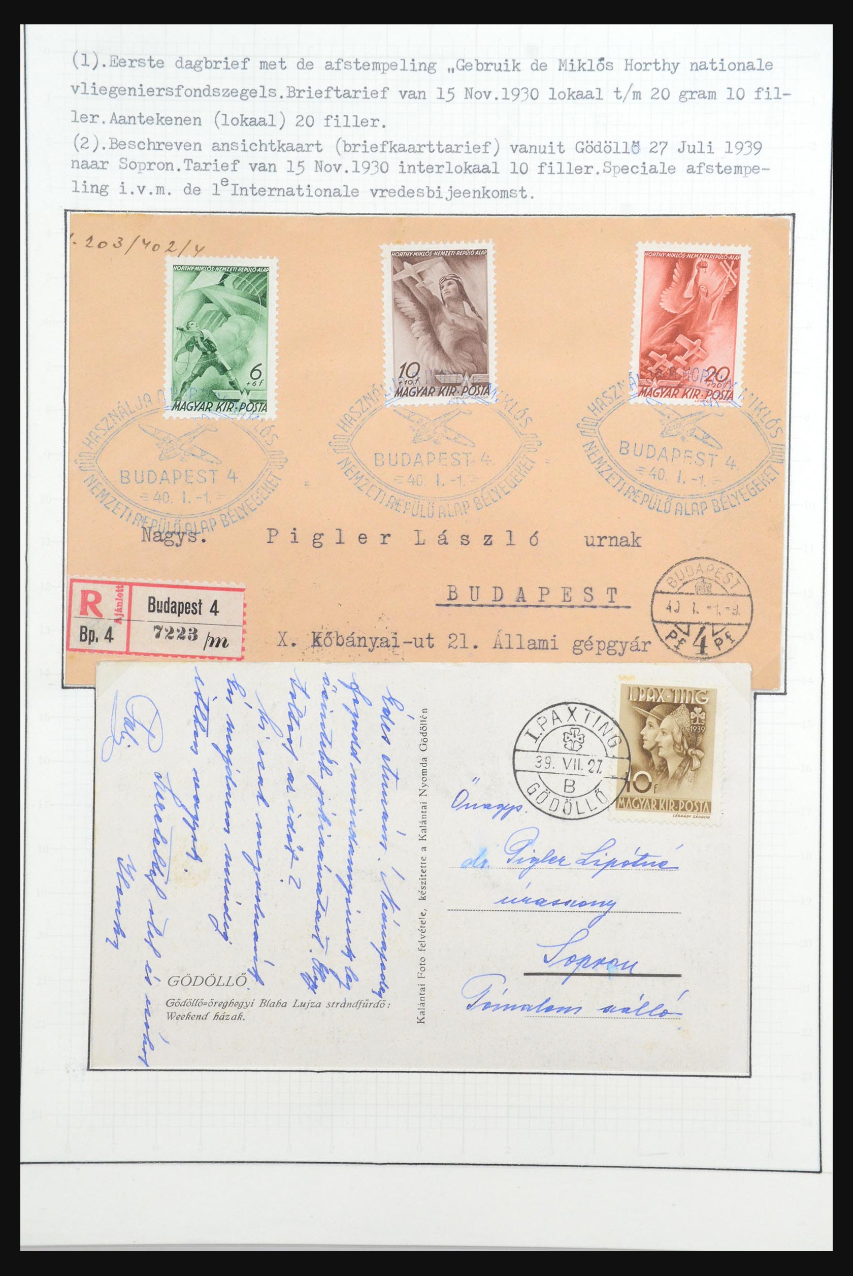 31647 120 - 31647 Hongarije 1927-1946 tentoonstellingsverzameling.