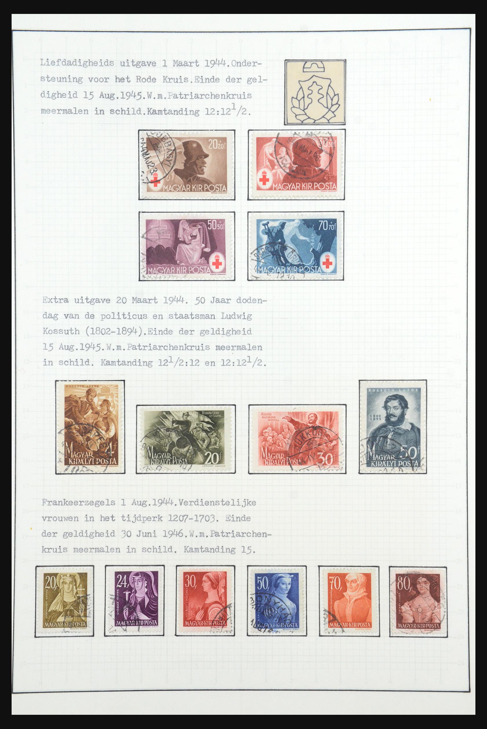 31647 134 - 31647 Hongarije 1927-1946 tentoonstellingsverzameling.