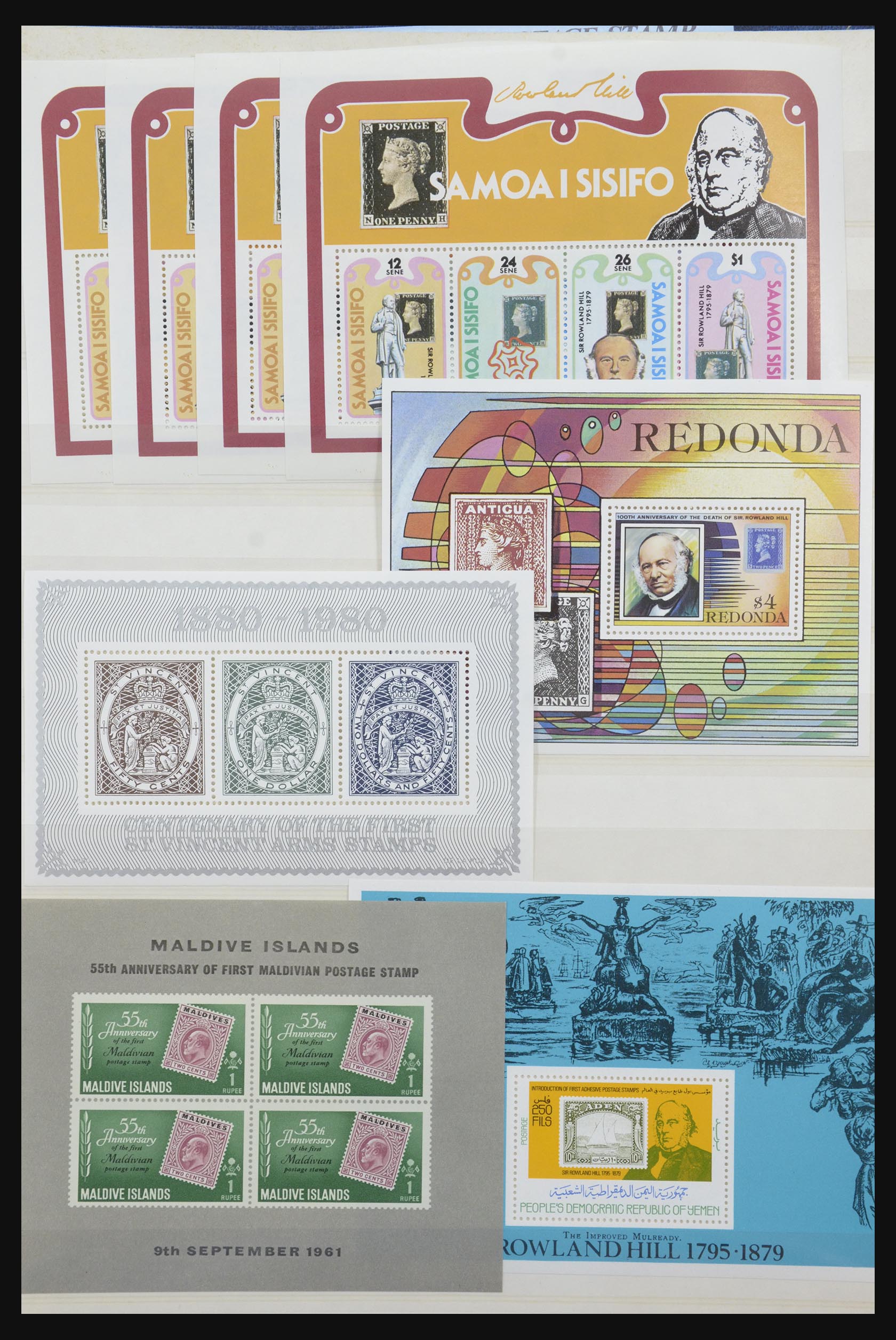 31652 015 - 31652 Motief: postzegel op postzegel 1940-1993.