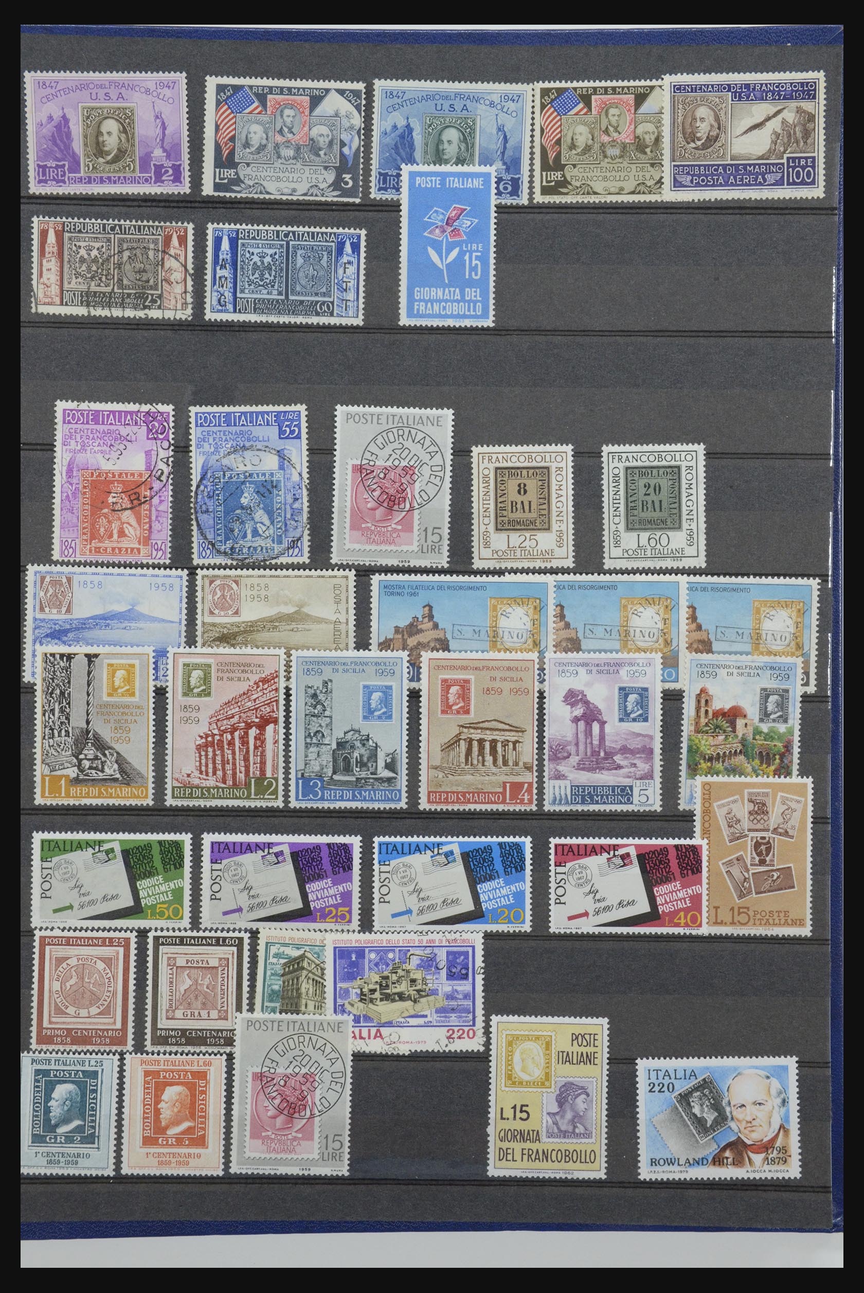 31652 046 - 31652 Motief: postzegel op postzegel 1940-1993.