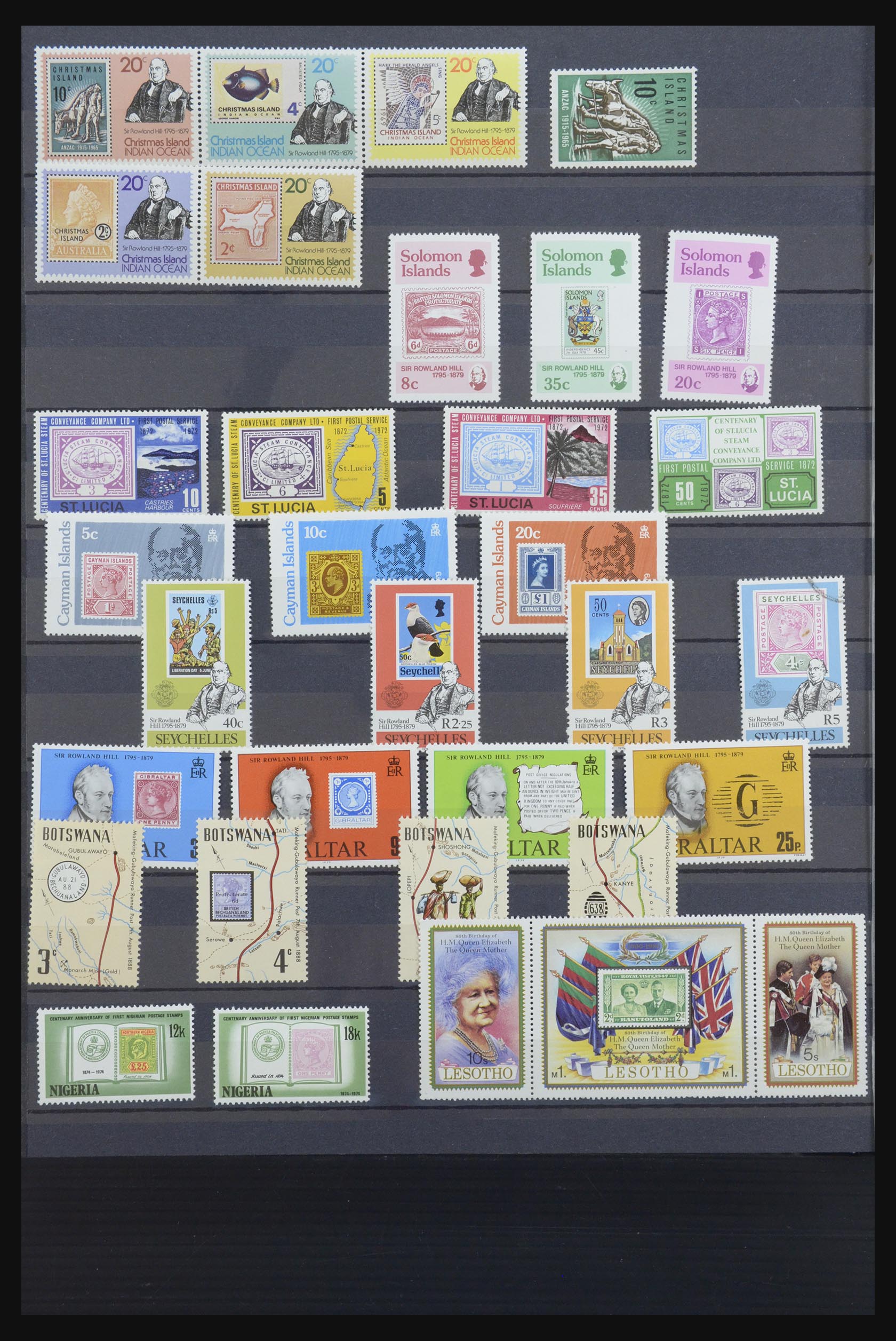 31652 072 - 31652 Motief: postzegel op postzegel 1940-1993.