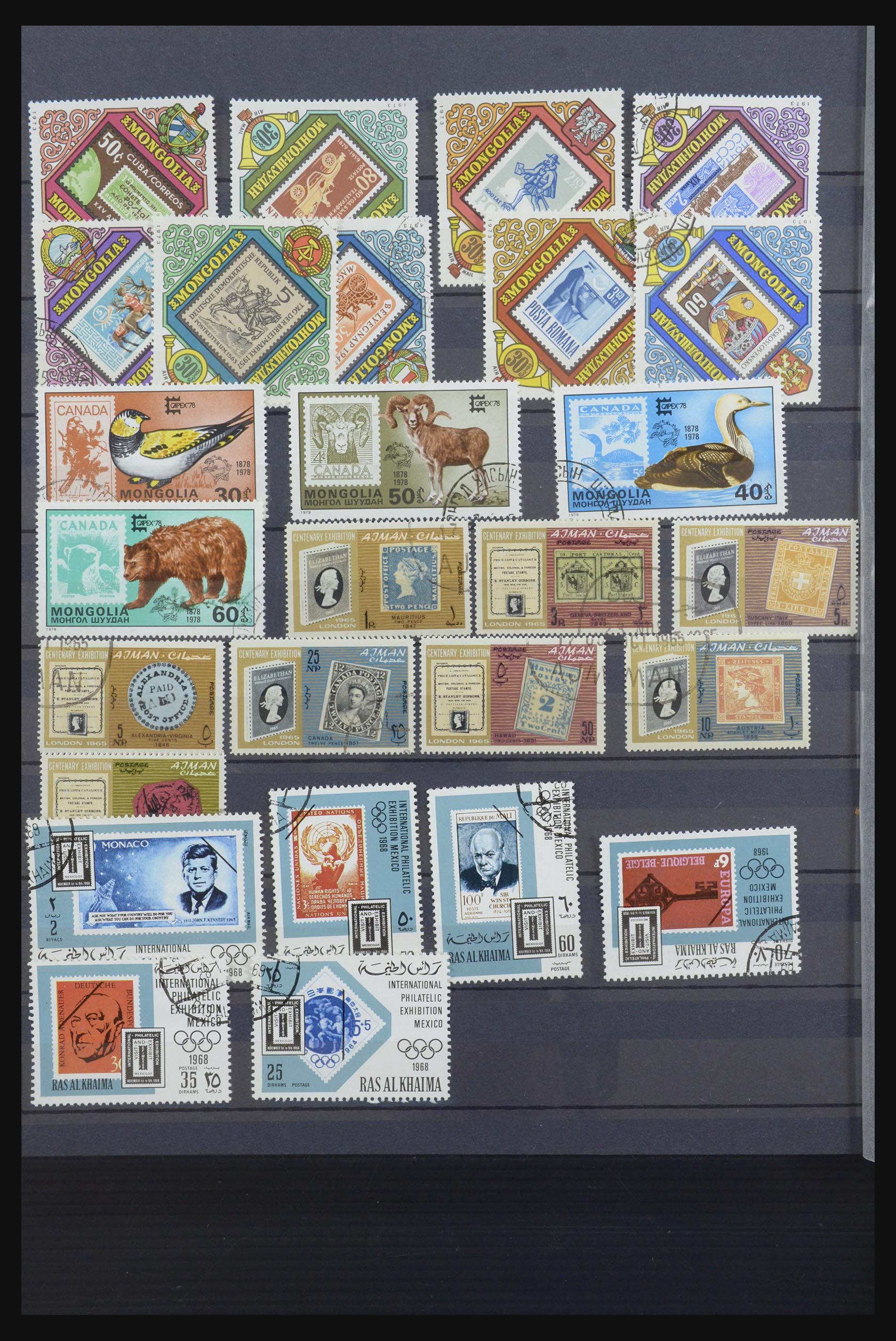 31652 080 - 31652 Motief: postzegel op postzegel 1940-1993.