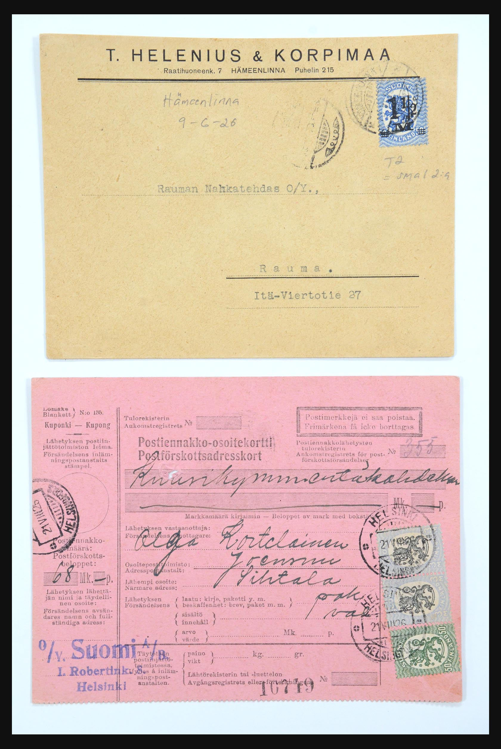 31658 048 - 31658 Finland covers 1833-1960.