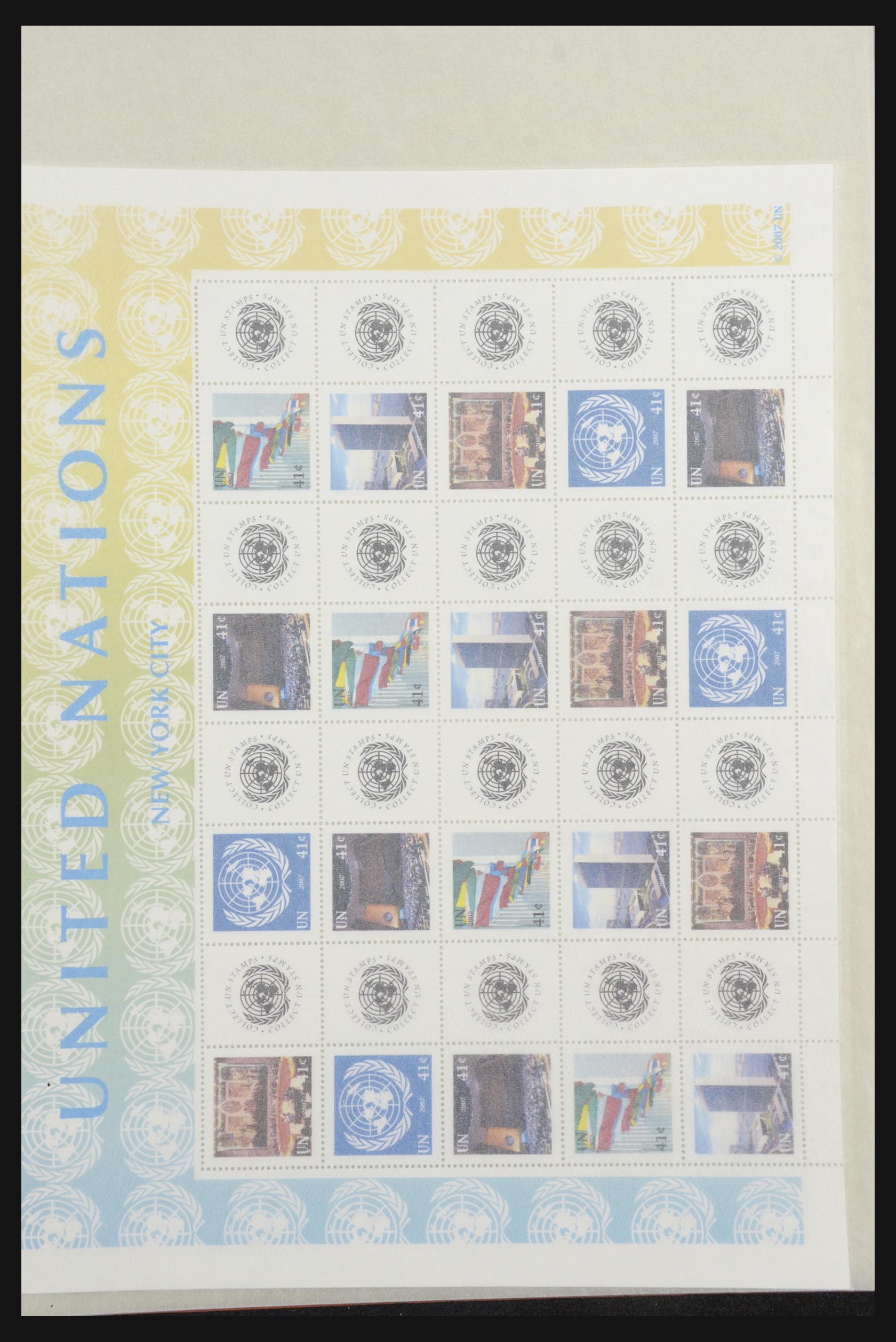 31674 007 - 31674 United Nations personalised sheetlets 2003-2012.