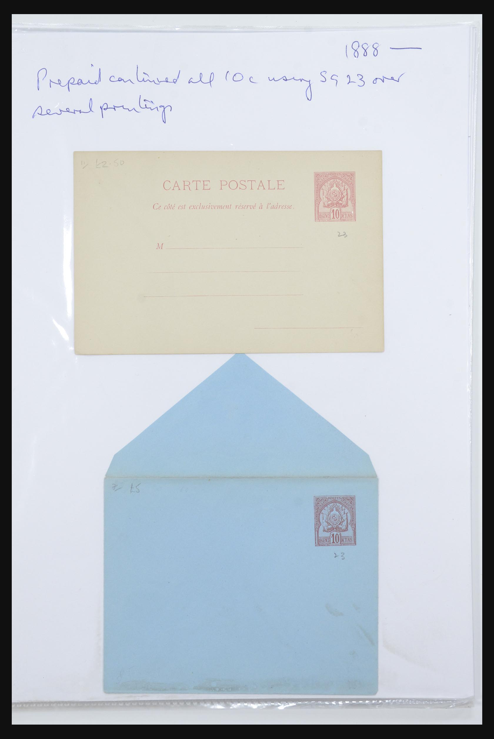 31707 002 - 31707 Tunesië brieven en postwaardestukken 1888-1920.