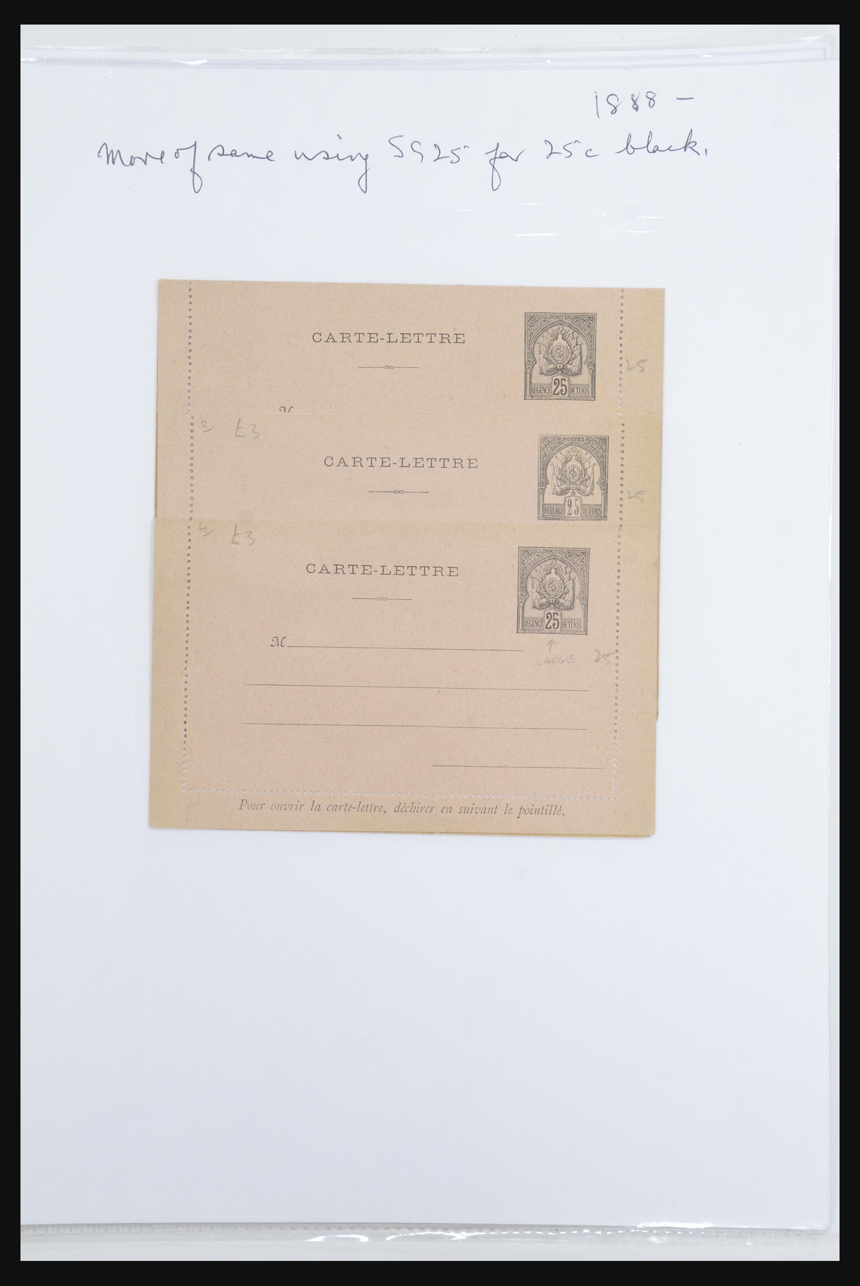 31707 006 - 31707 Tunesië brieven en postwaardestukken 1888-1920.