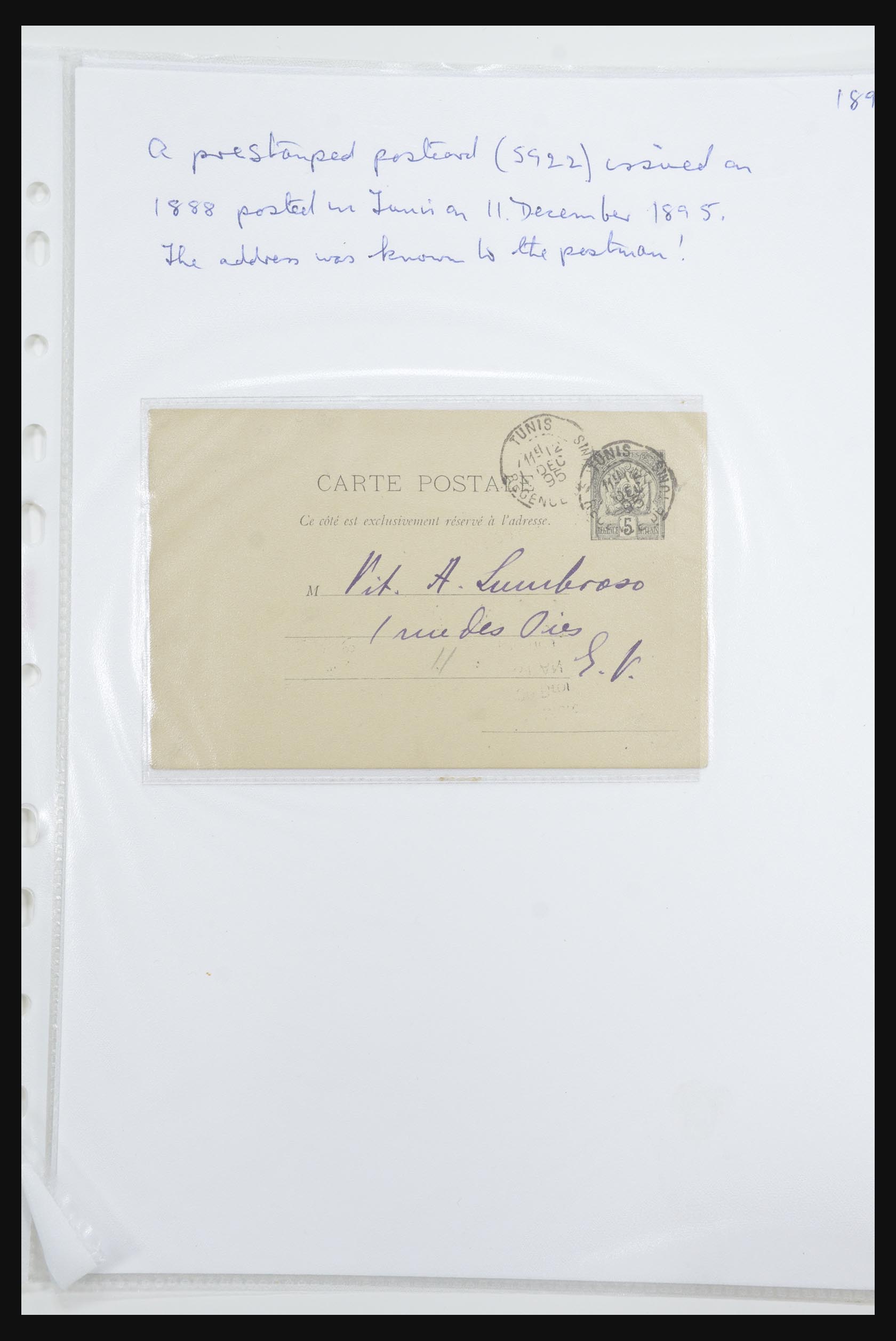 31707 016 - 31707 Tunesië brieven en postwaardestukken 1888-1920.