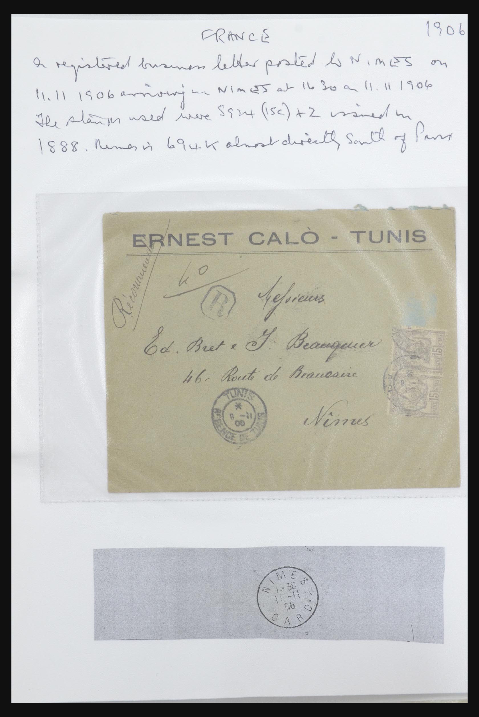 31707 029 - 31707 Tunesië brieven en postwaardestukken 1888-1920.