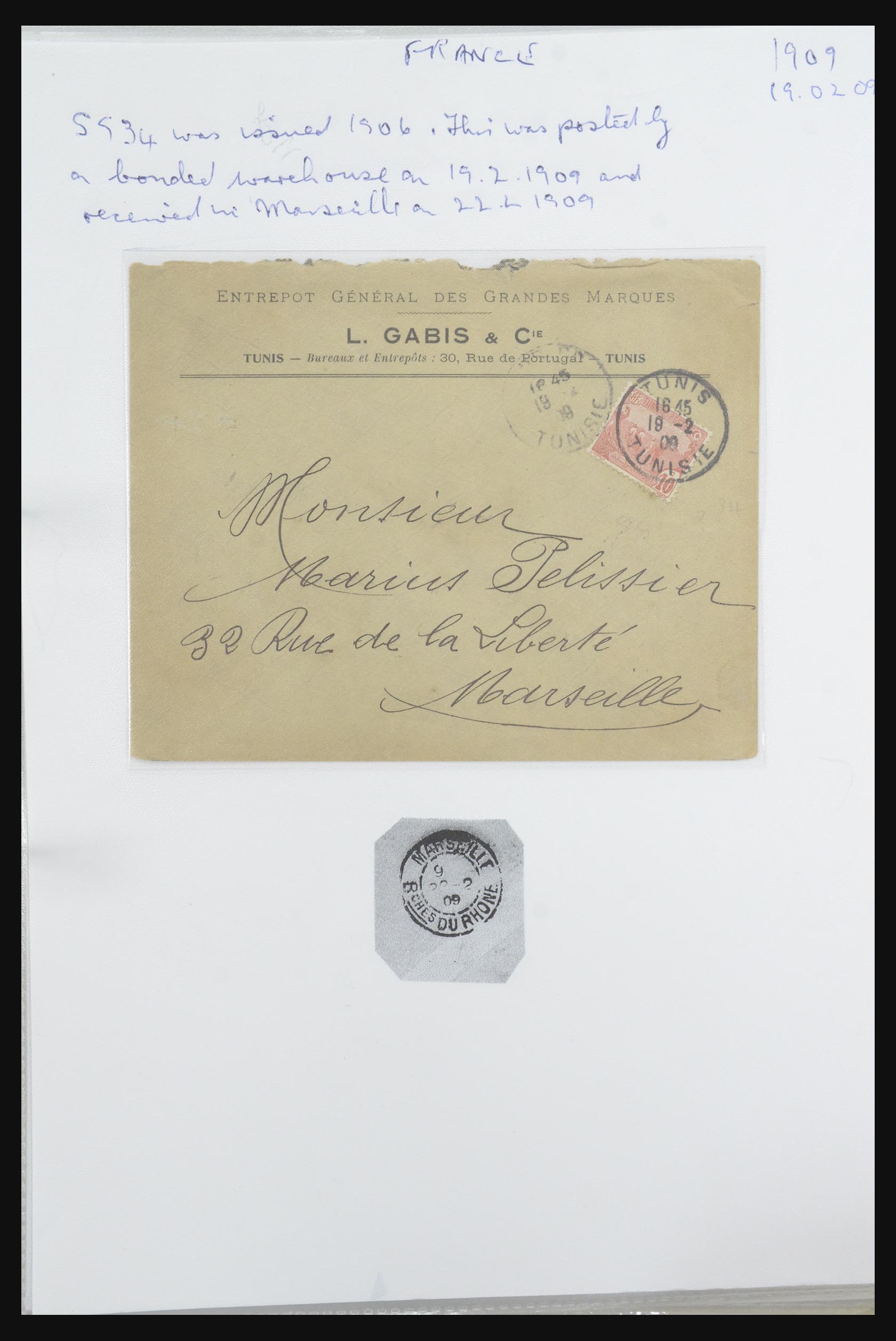 31707 034 - 31707 Tunesië brieven en postwaardestukken 1888-1920.