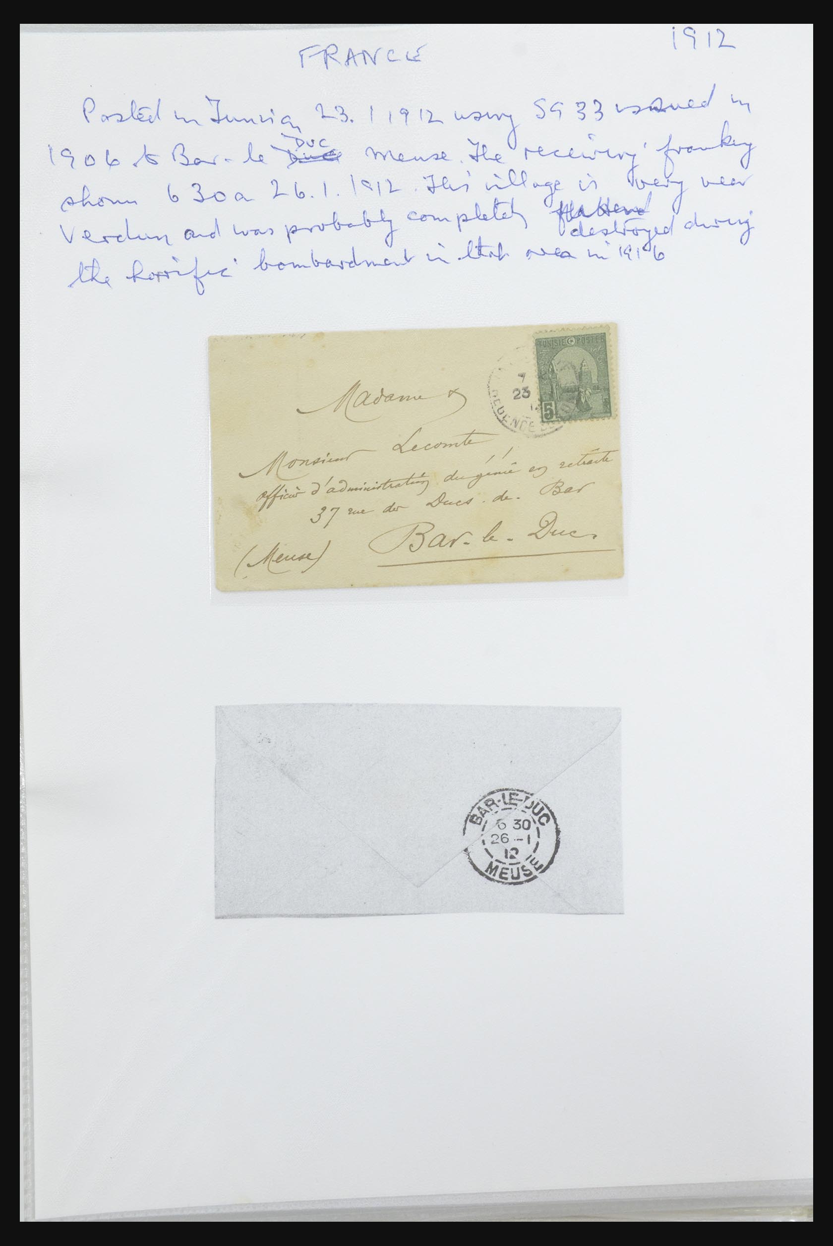 31707 038 - 31707 Tunesië brieven en postwaardestukken 1888-1920.