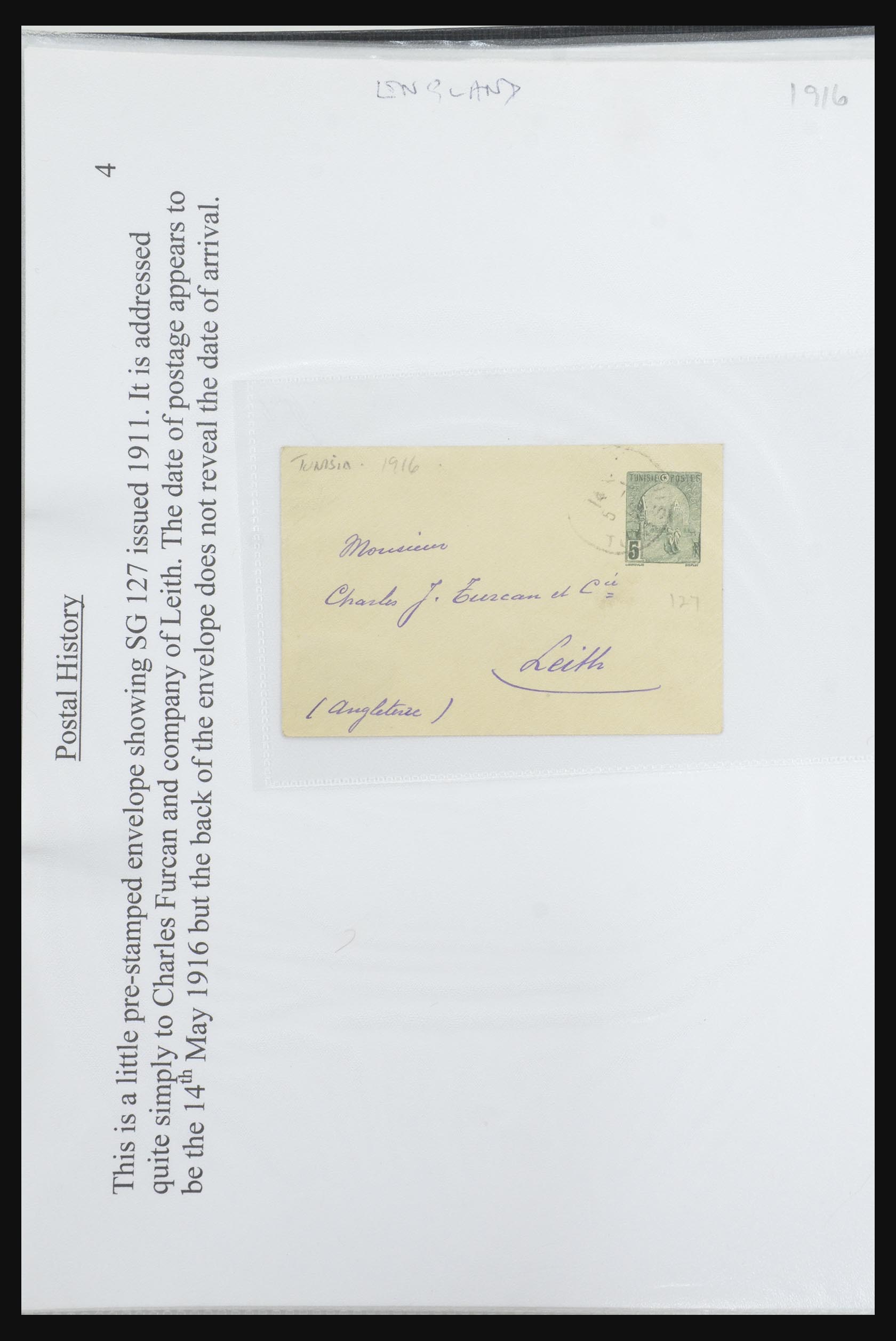 31707 043 - 31707 Tunesië brieven en postwaardestukken 1888-1920.