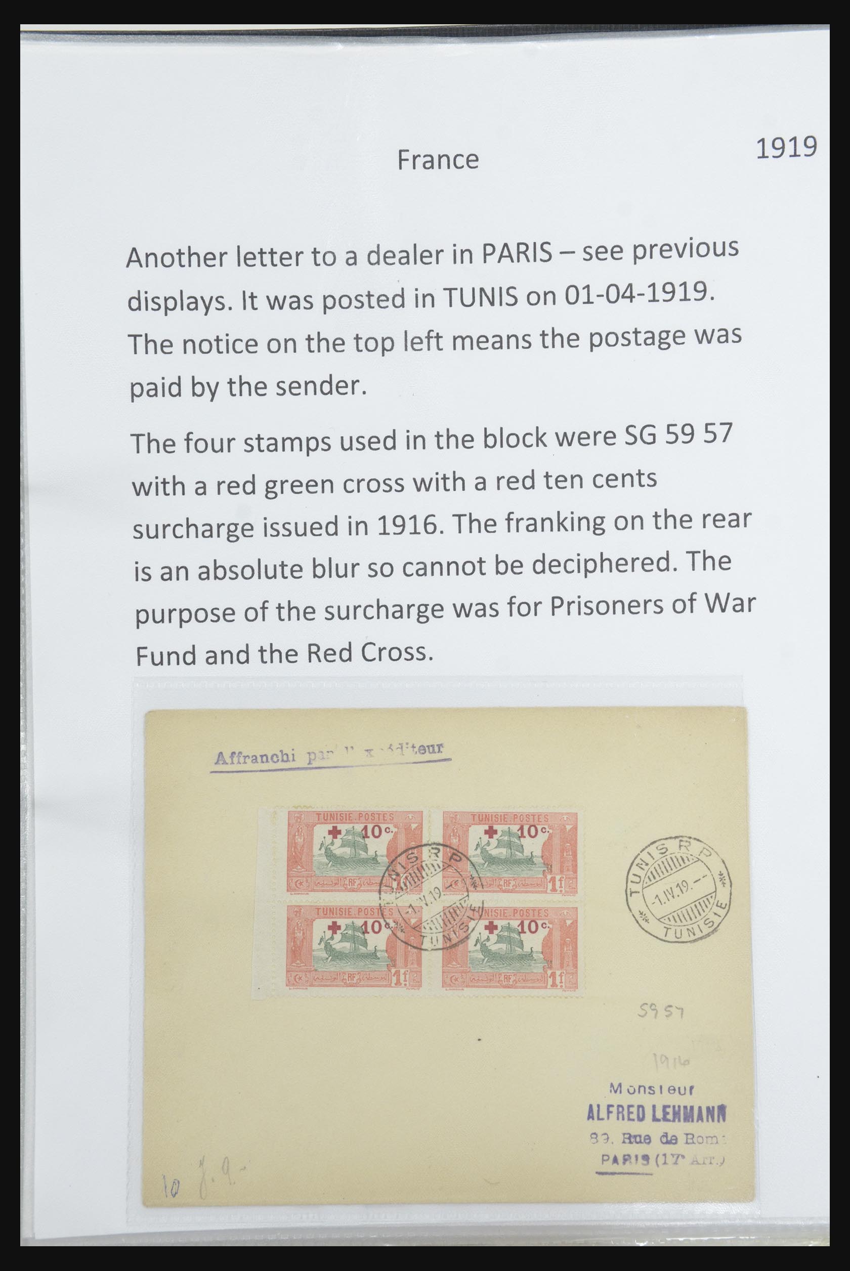 31707 046 - 31707 Tunesië brieven en postwaardestukken 1888-1920.
