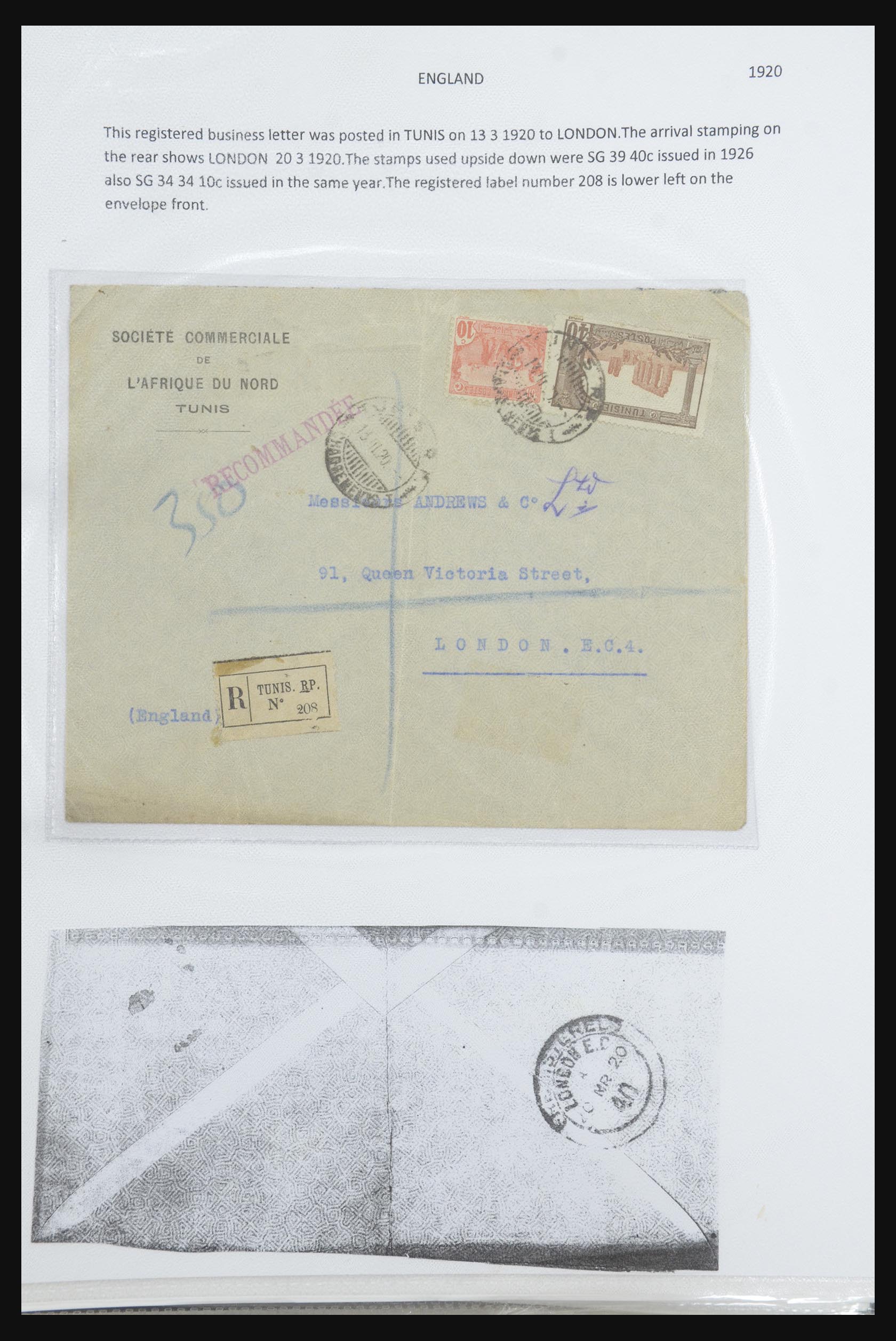 31707 051 - 31707 Tunisia covers and postal stationeries 1888-1920.