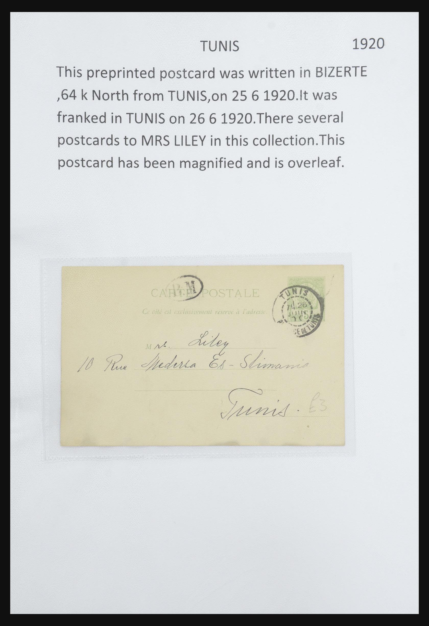31707 054 - 31707 Tunisia covers and postal stationeries 1888-1920.