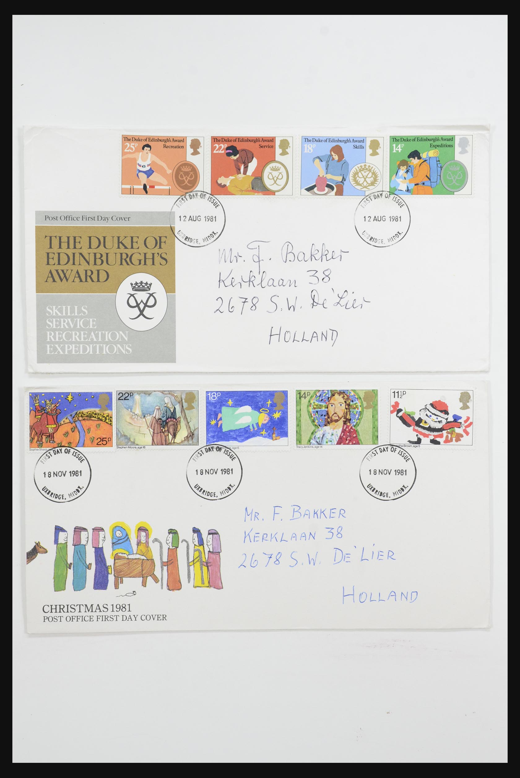 31726 001 - 31726 Engeland en koloniën brieven en FDC's 1937-2001.