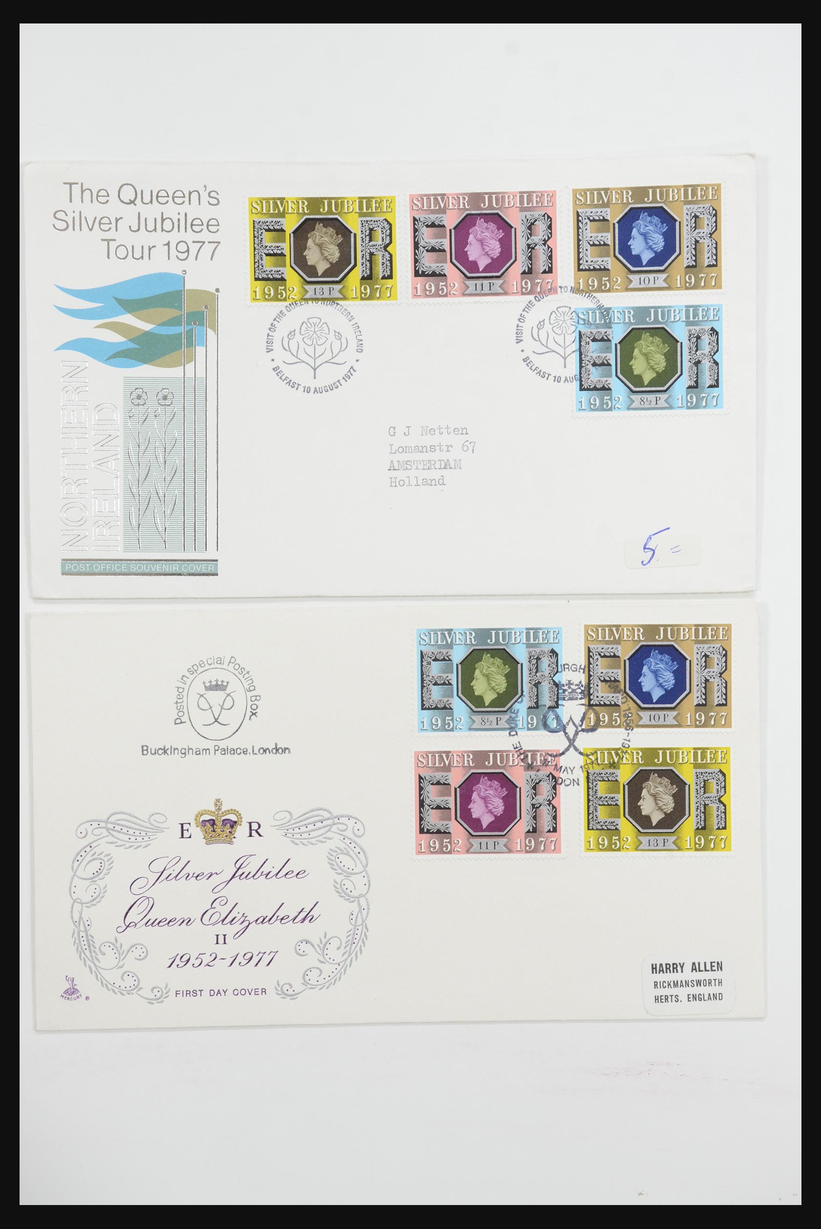 31726 005 - 31726 Engeland en koloniën brieven en FDC's 1937-2001.
