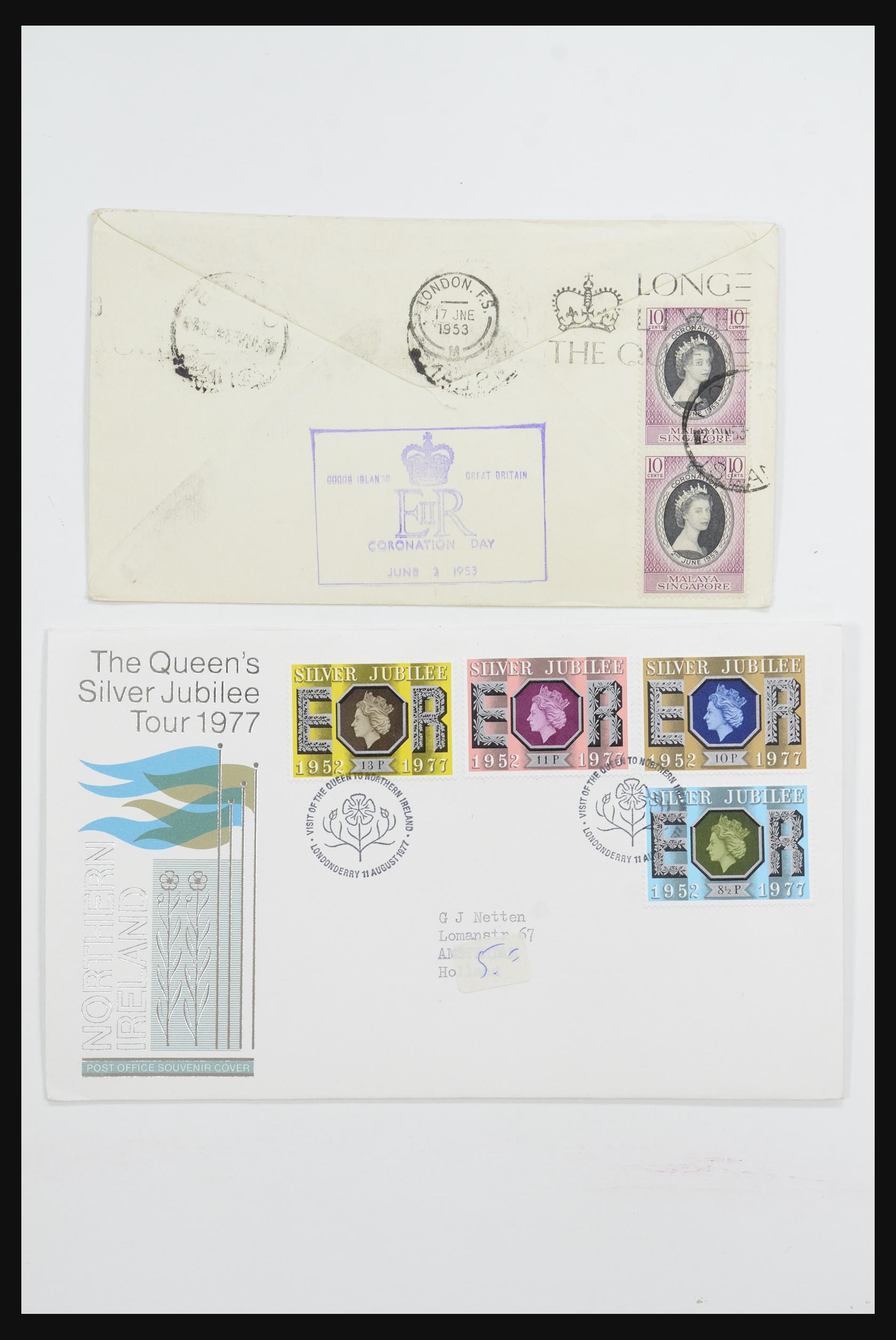 31726 012 - 31726 Engeland en koloniën brieven en FDC's 1937-2001.