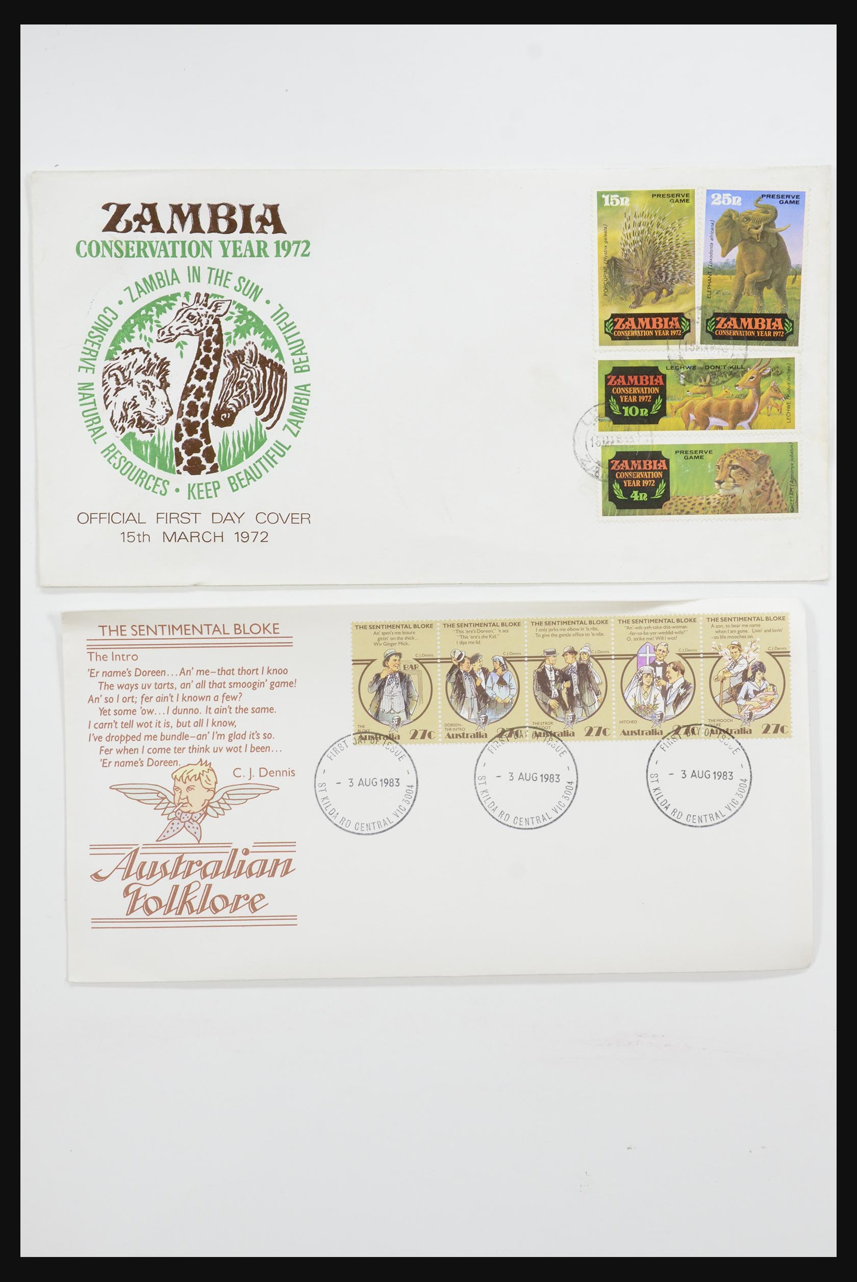 31726 049 - 31726 Engeland en koloniën brieven en FDC's 1937-2001.