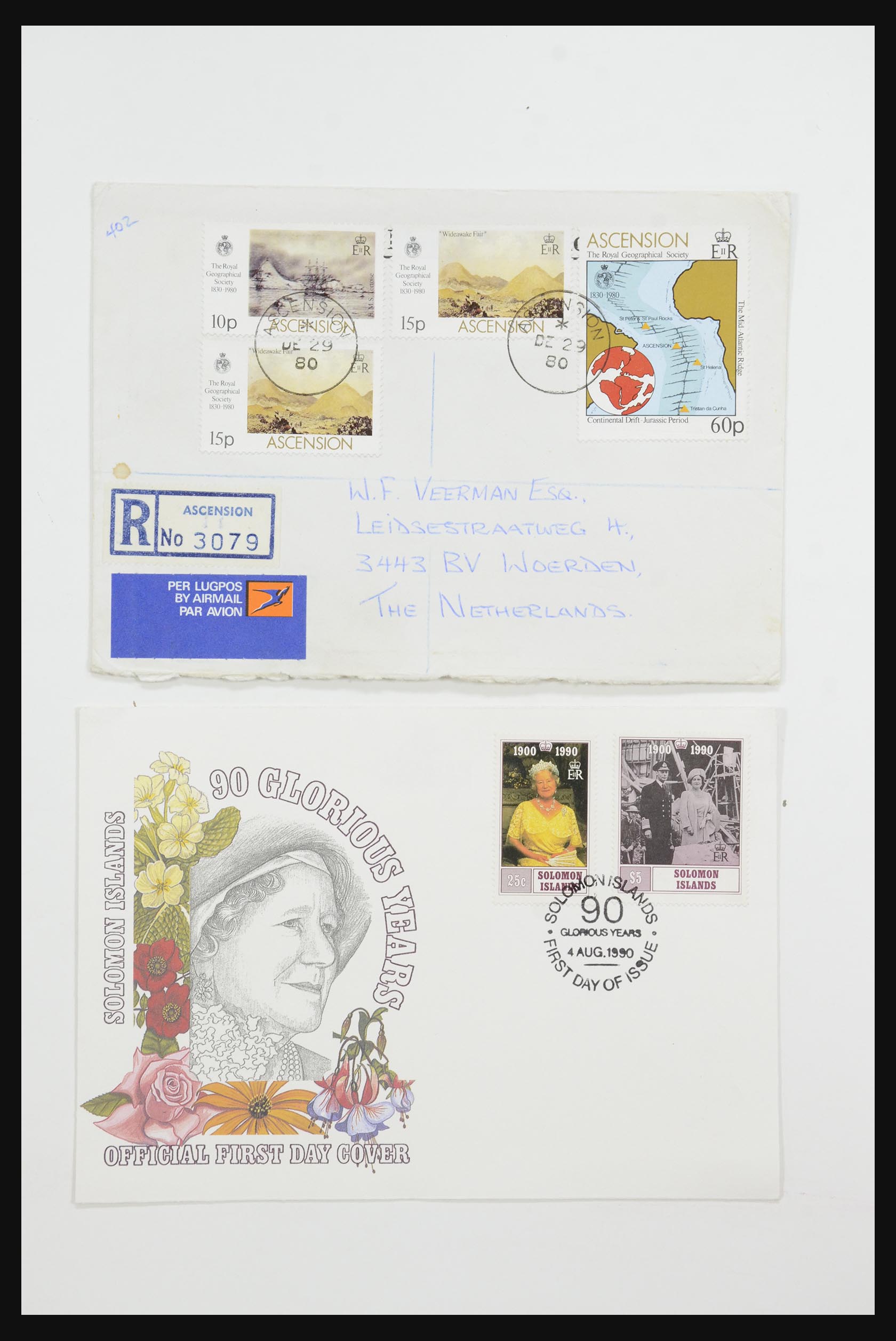 31726 075 - 31726 Engeland en koloniën brieven en FDC's 1937-2001.